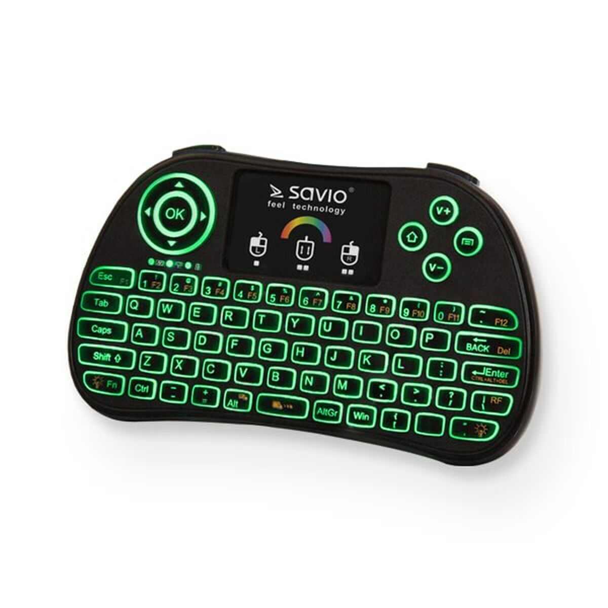 Клавиатура Savio KW-03 QWERTY Английский Чёрный Qwerty US-5