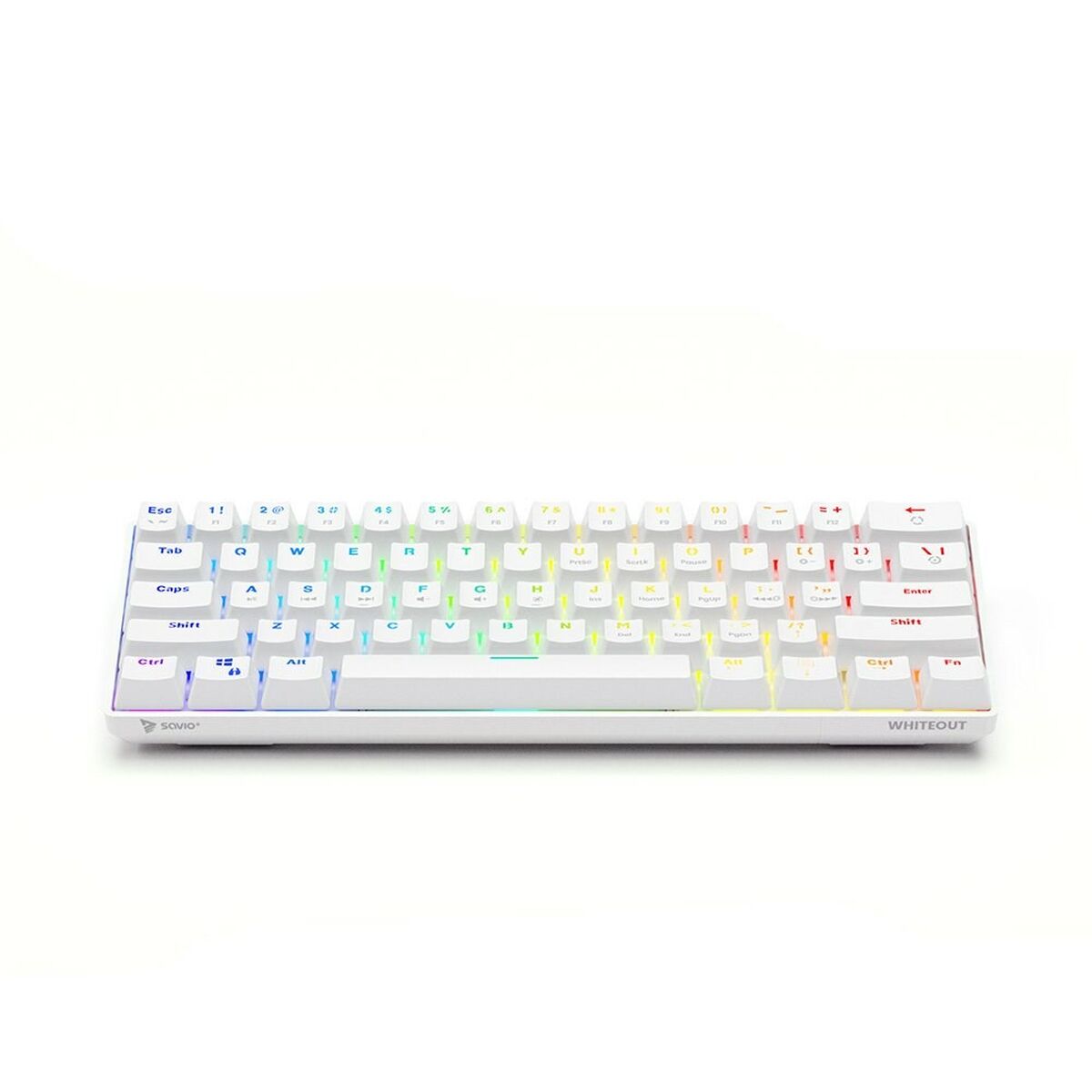 Клавиатура Savio Whiteout Белый Разноцветный Английский QWERTY-3
