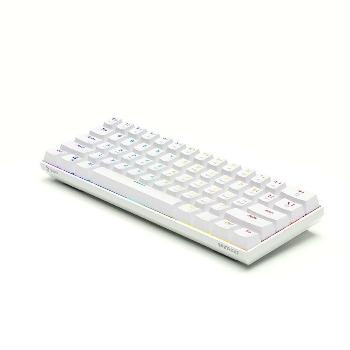 Клавиатура Savio Whiteout Белый Разноцветный Английский QWERTY-5
