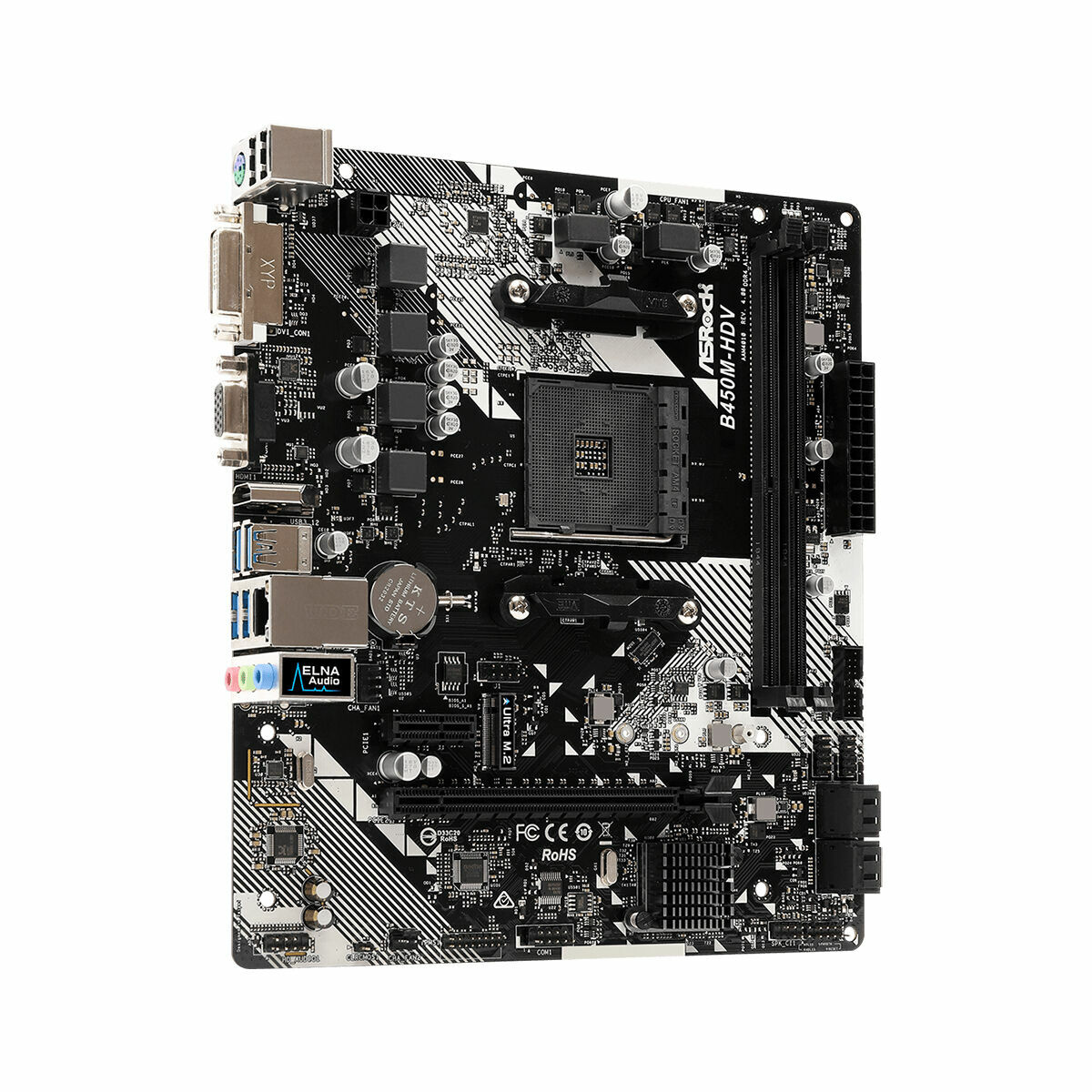 Материнская плата ASRock B450M-HDV R4.0 AMD AM4 AMD B450 AMD-3