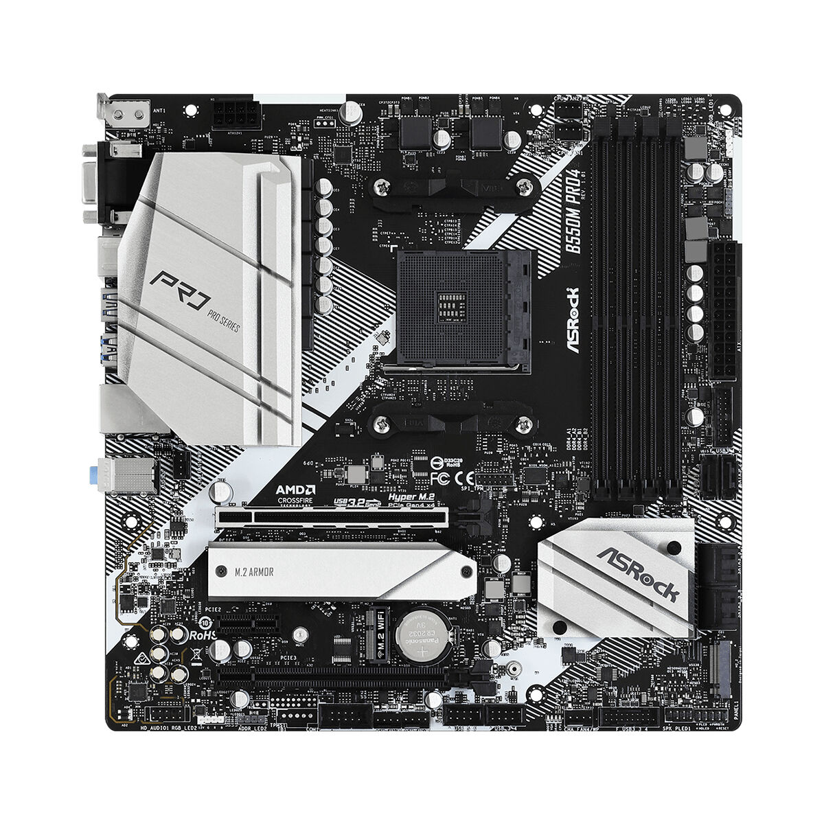 Материнская плата ASRock B550M Pro4 AMD B550 AMD AMD AM4-4