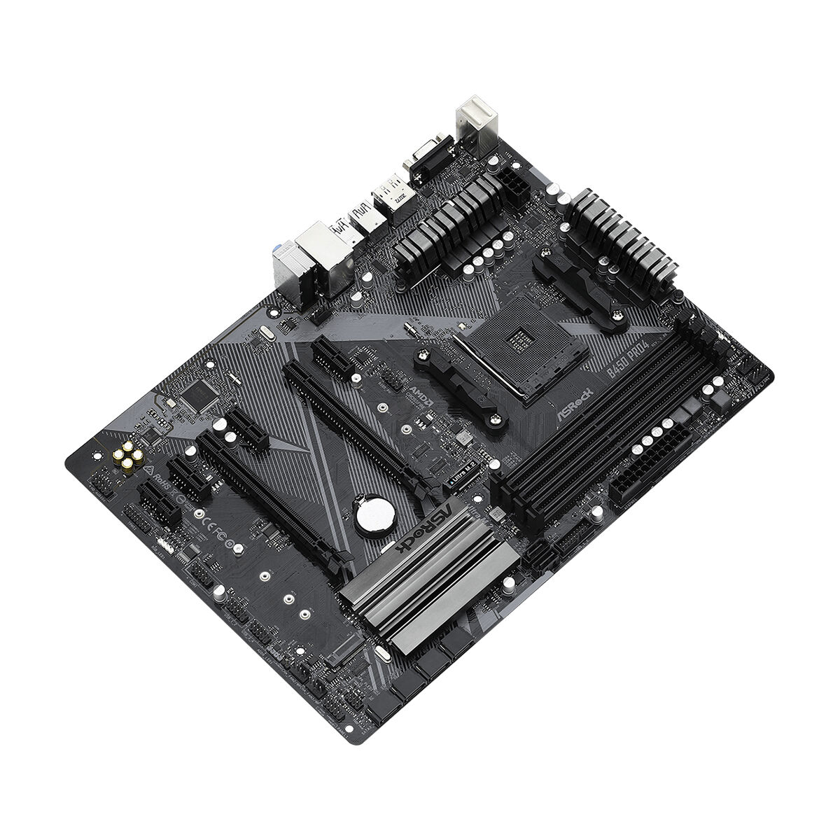 Материнская плата ASRock B450 Pro4 R2.0 AMD B450 AMD AMD AM4-3