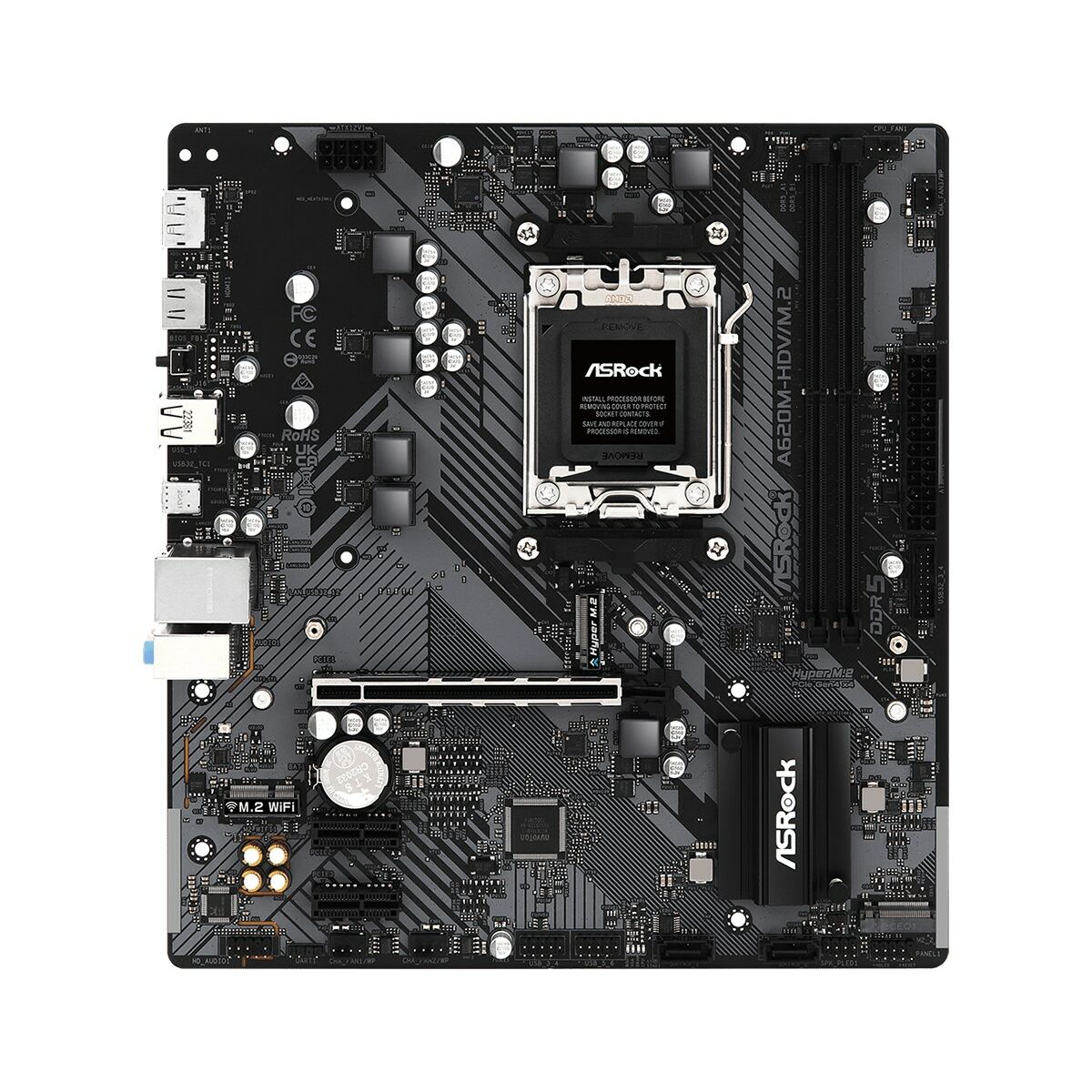 Материнская плата ASRock A620M-HDV/M.2 AMD AM5 AMD A620-6