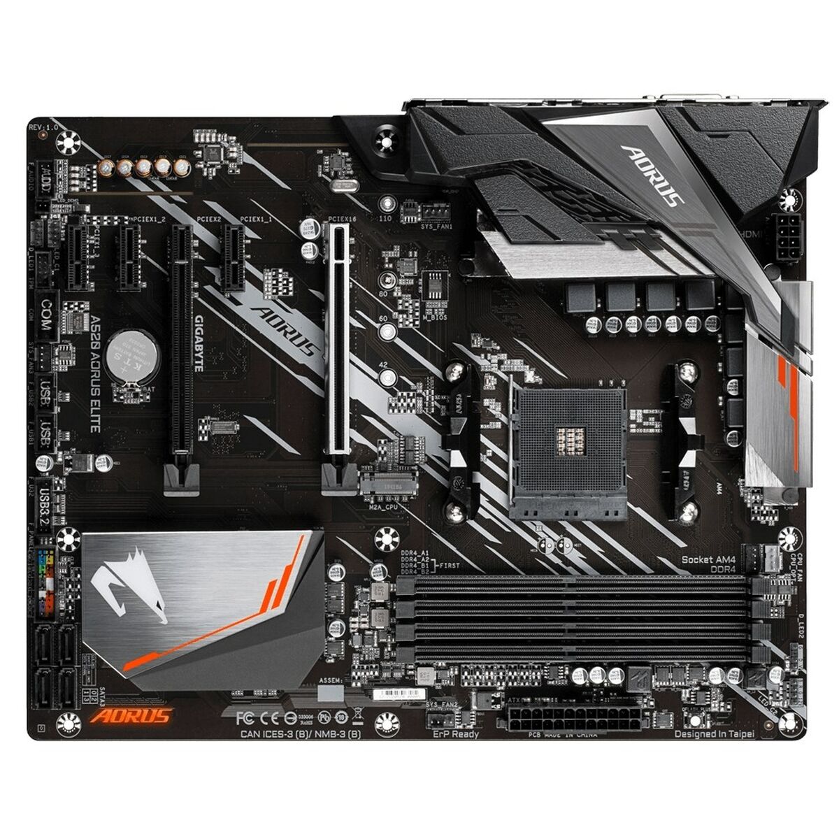 Материнская плата Gigabyte A520 AORUS ELITE AMD A520 AMD AMD AM4-4