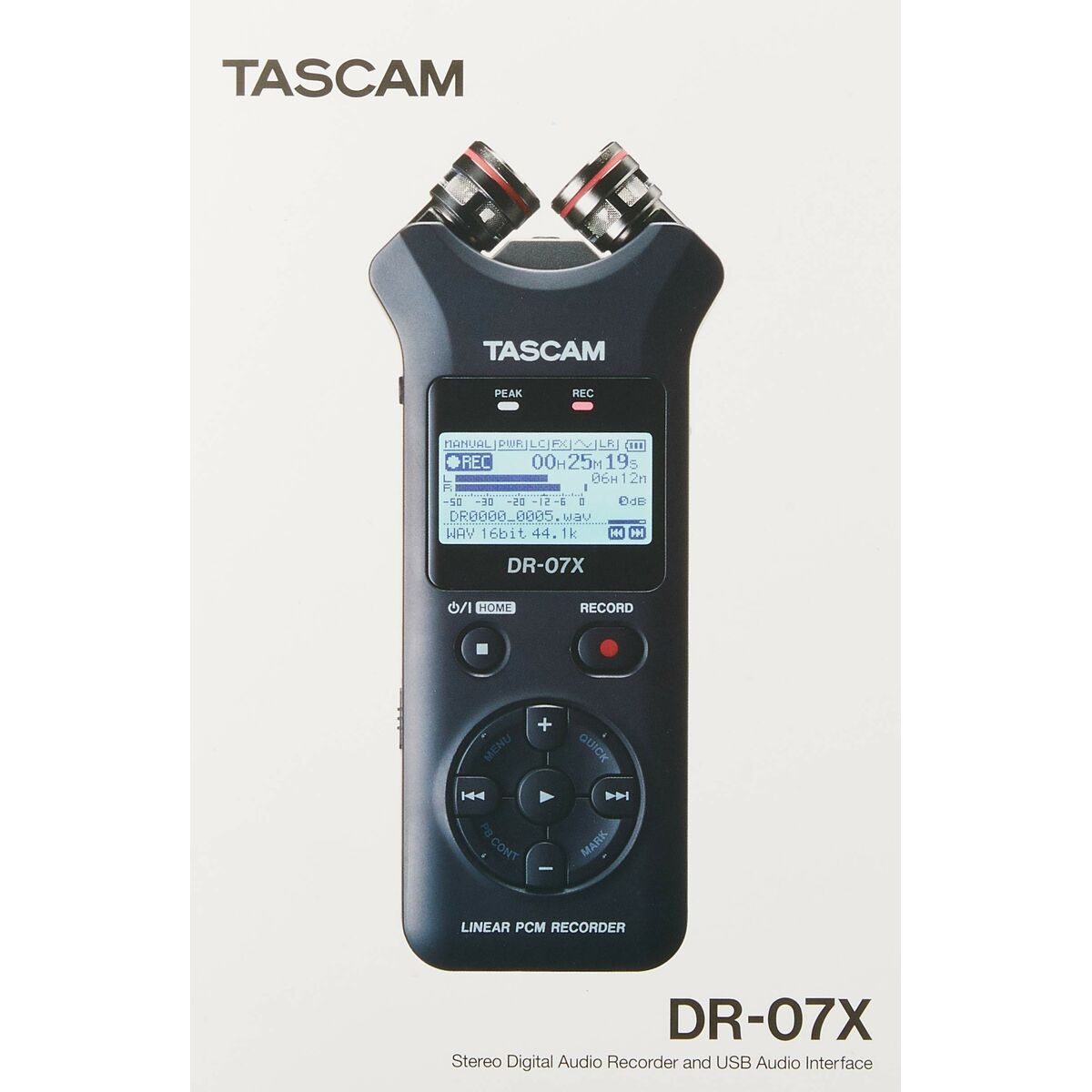Записывающее устройство Tascam DR-07X Синий Чёрный-3
