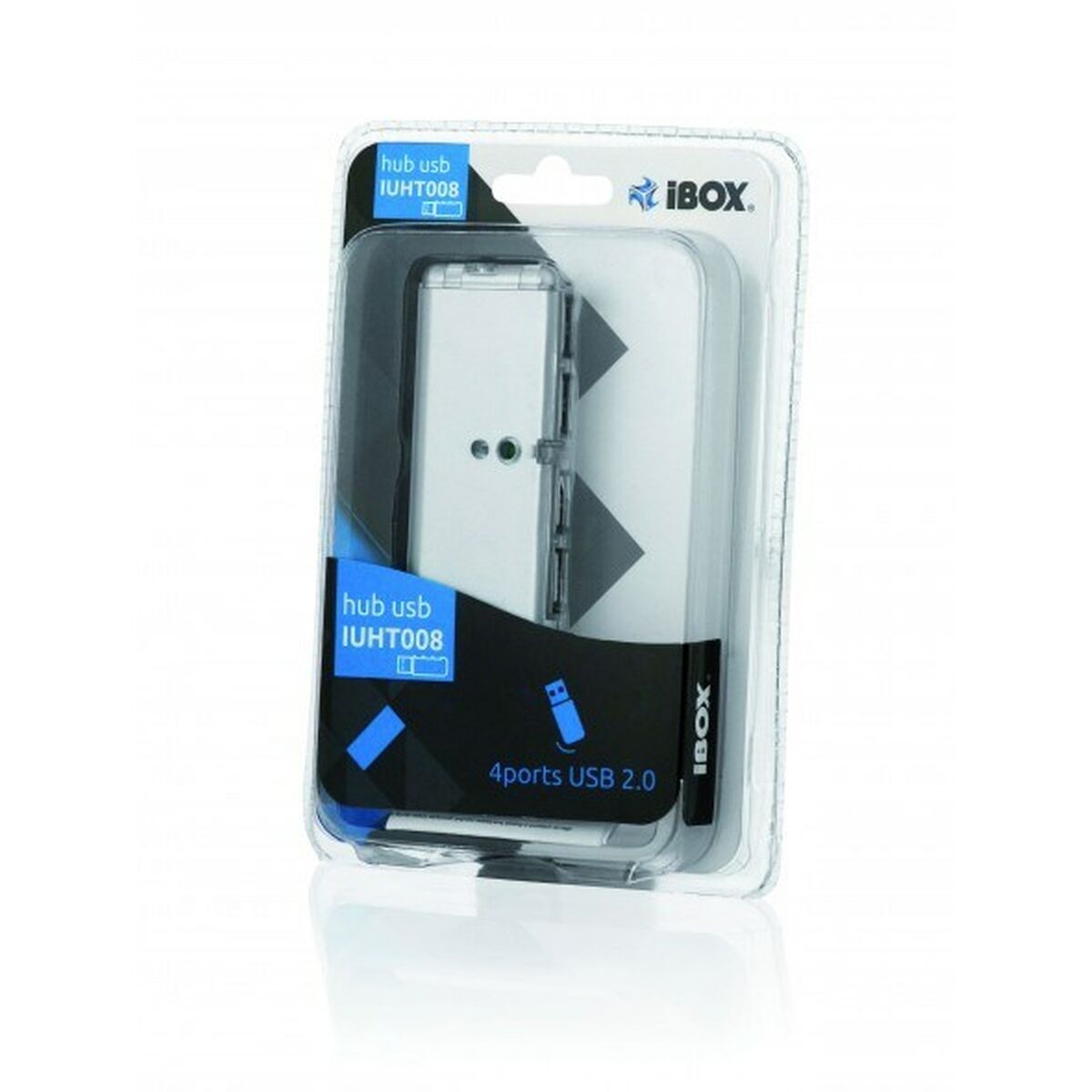 USB-разветвитель Ibox IUHT008C Чёрный-2