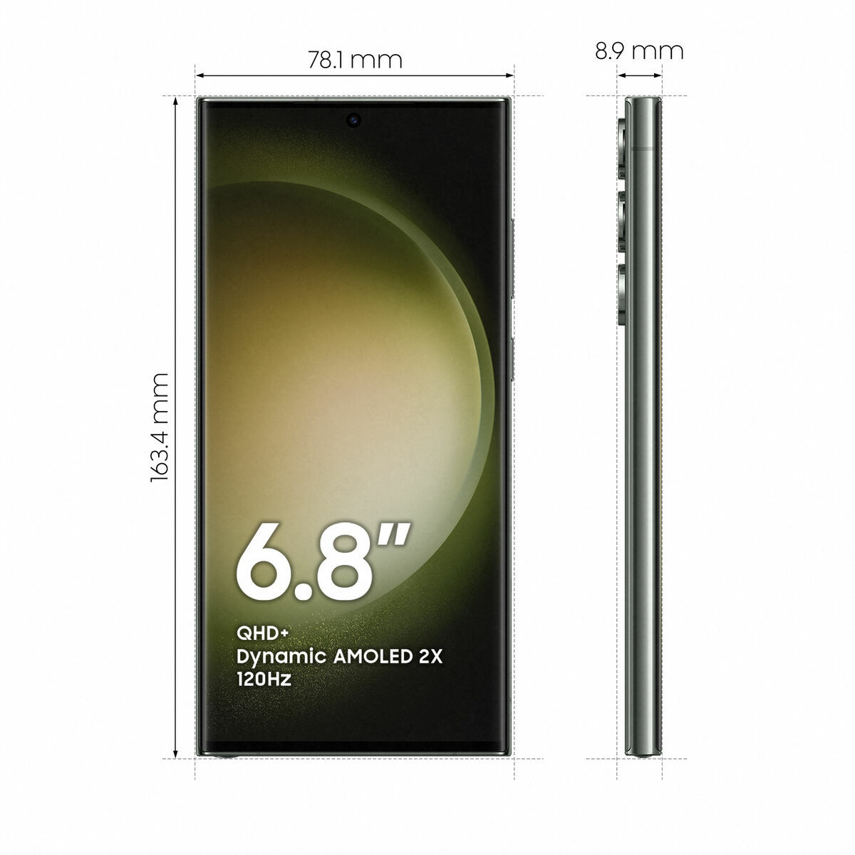 Смартфоны Samsung SM-S918B Зеленый 256 GB 6,8 8 GB RAM-2