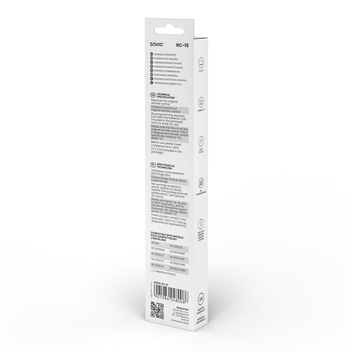 Универсальный пульт управления Savio RC-15-4