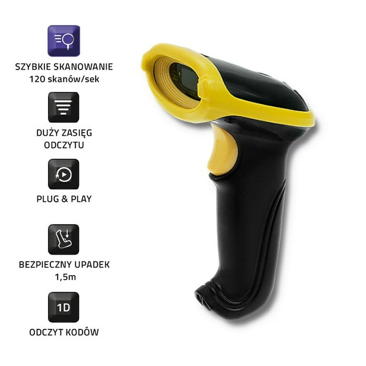 Считывающее устройство для штрих-кодов Qoltec 50862-2