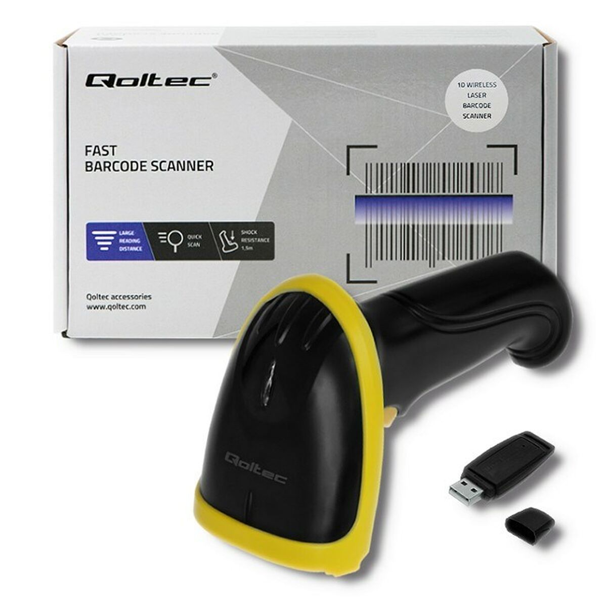Считывающее устройство для штрих-кодов Qoltec 50862-3