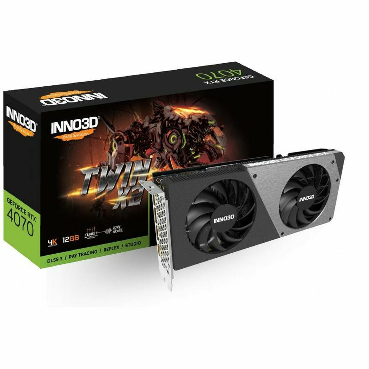 Графическая карта INNO3D N40702-126X-185252N GEFORCE RTX 4070 GDDR6X 12 GB