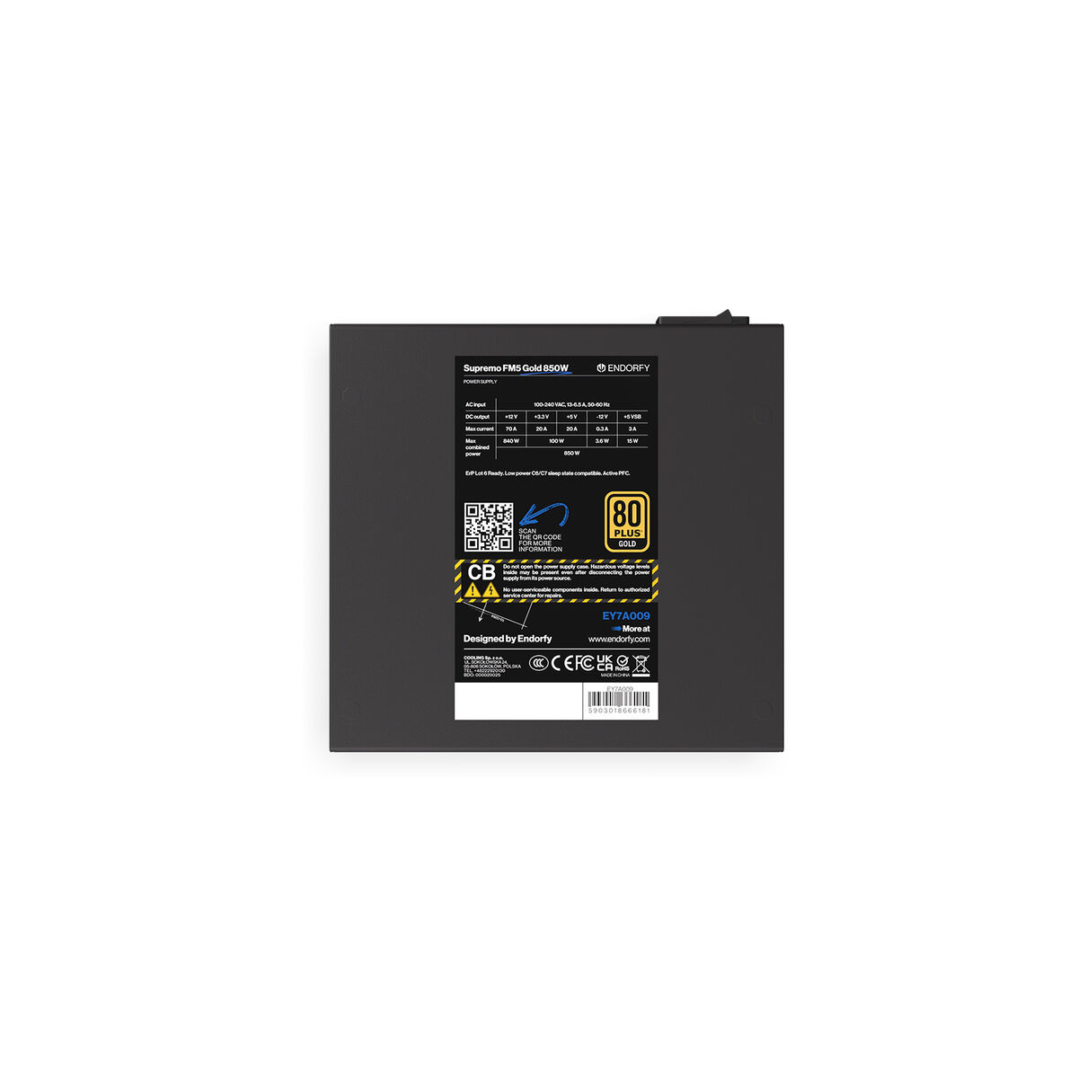 Источник питания Endorfy Supremo FM5 850 W ATX 80 Plus Gold-7