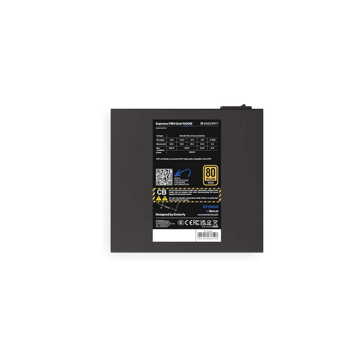 Источник питания Endorfy Supremo FM5 1000 W ATX 80 Plus Gold-7