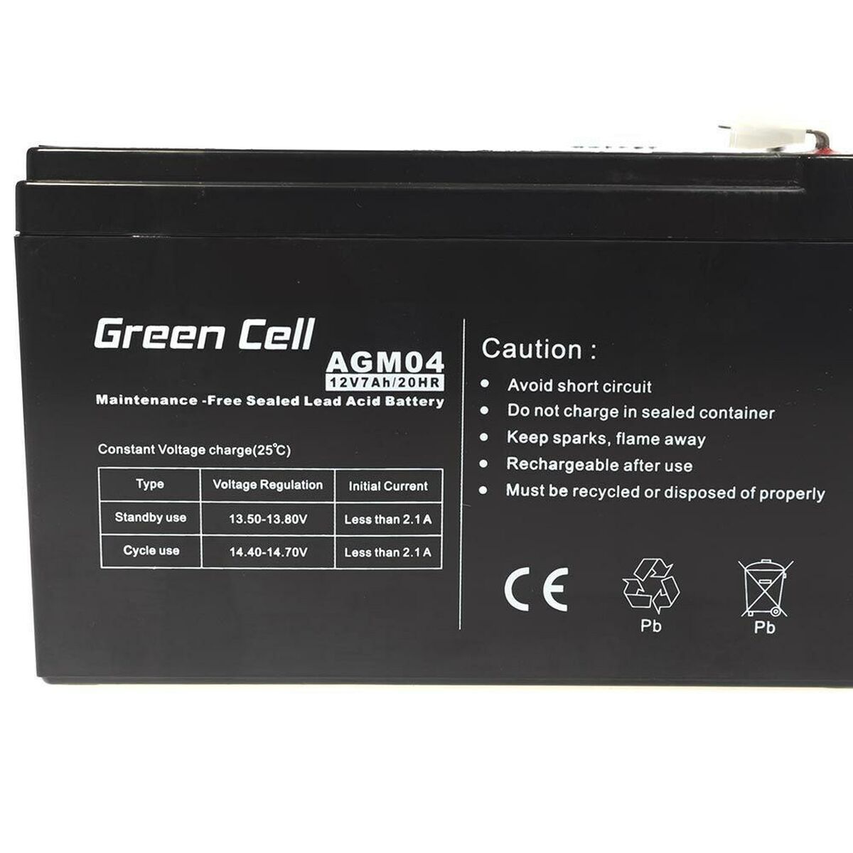 Аккумулятор для Система бесперебойного питания Green Cell AGM04 7 Ah 12 V-4
