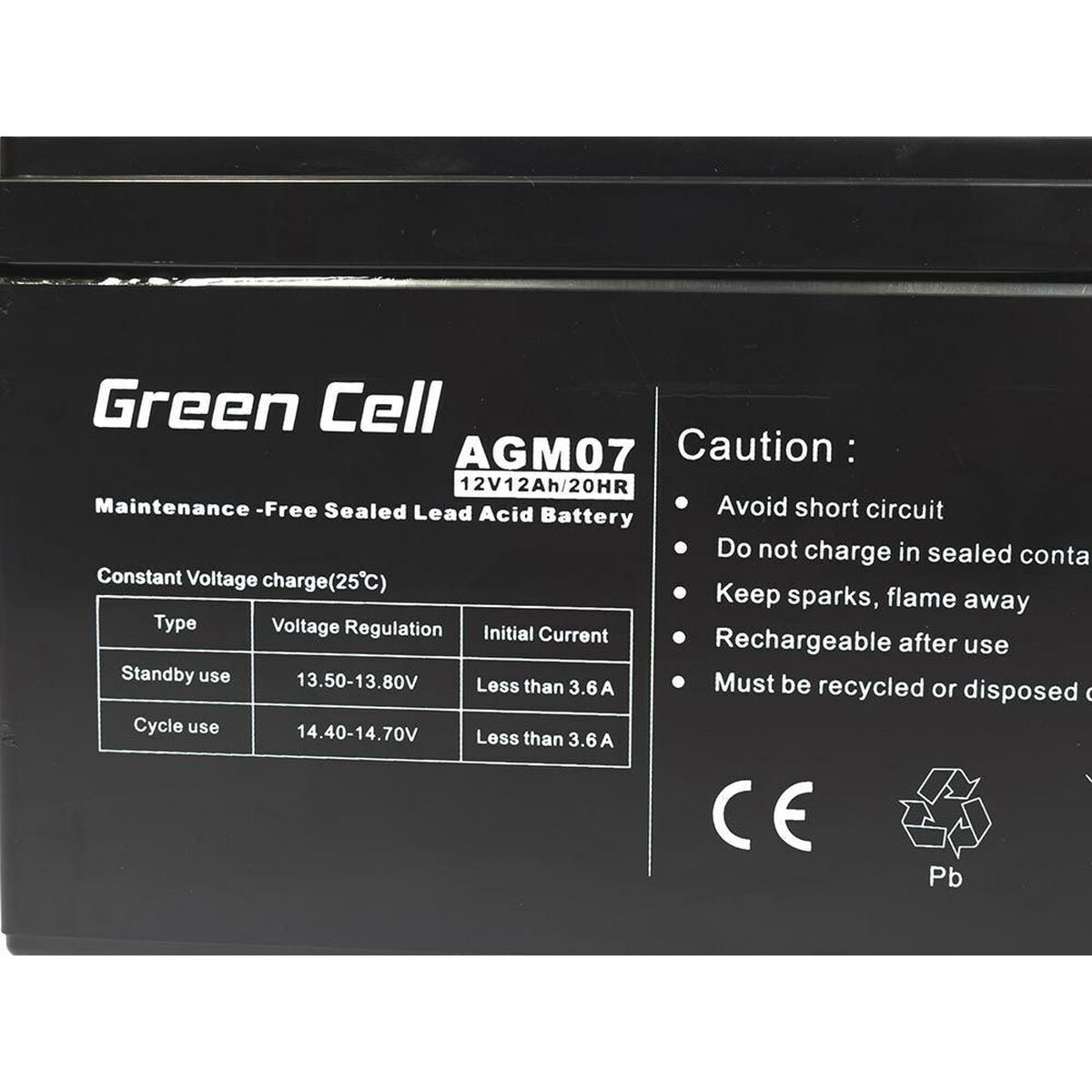 Аккумулятор для Система бесперебойного питания Green Cell AGM07 12 Ah 12 V-5