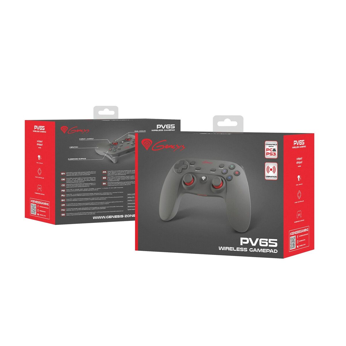 Natec Wireless Gaming Remote PV65 Black PC PlayStation 3-4