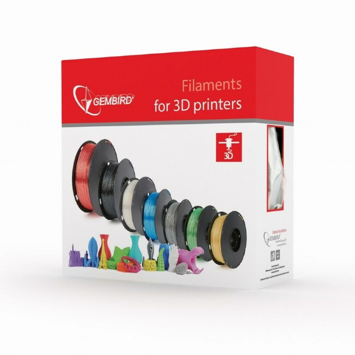Катушка накаливания GEMBIRD 3DP-PLA1.75-01-GR Серый 330 m 1,75 mm-2