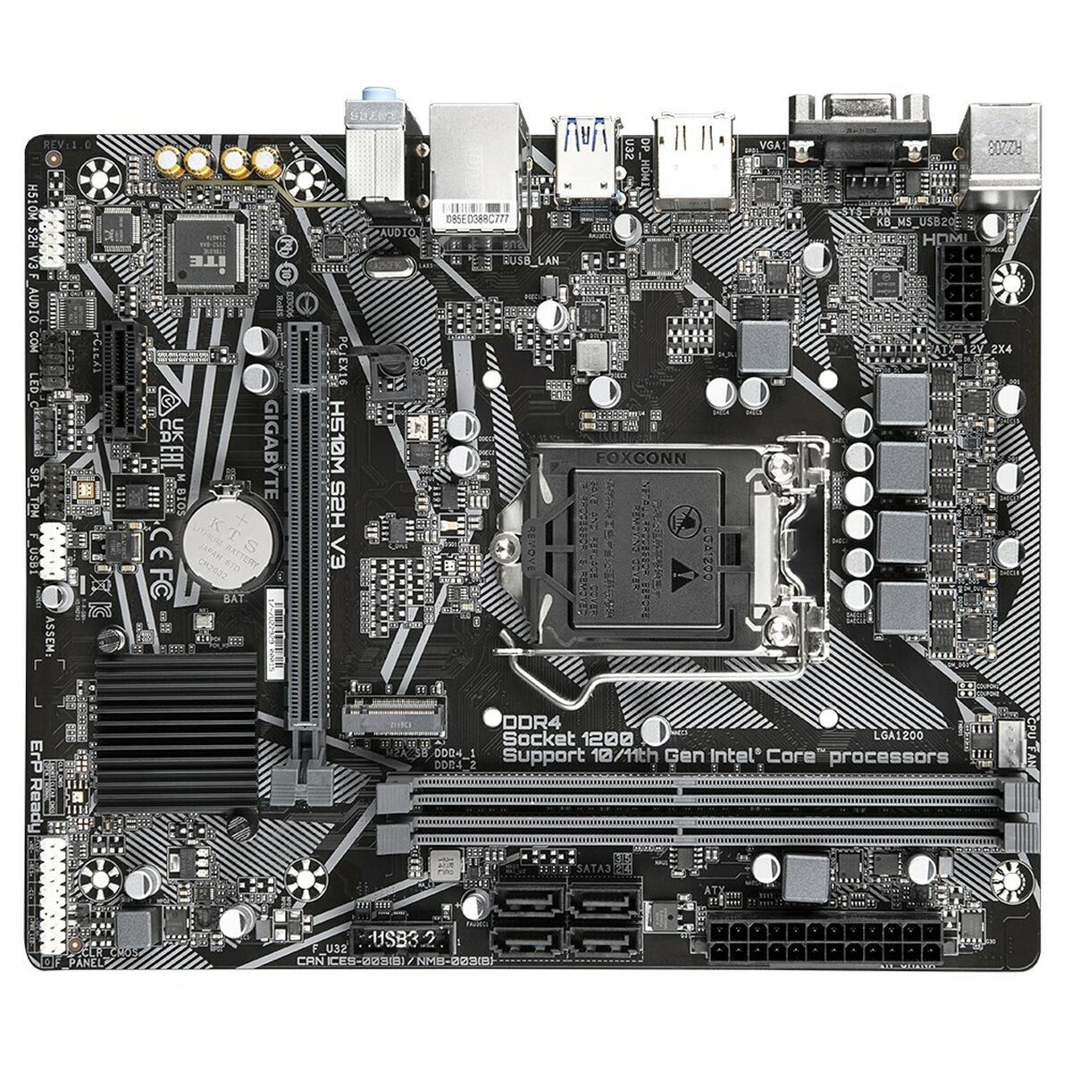 Материнская плата Gigabyte H510M S2H V3 Intel® H470 Express INTEL H470 EXPRESS LGA 1200-3