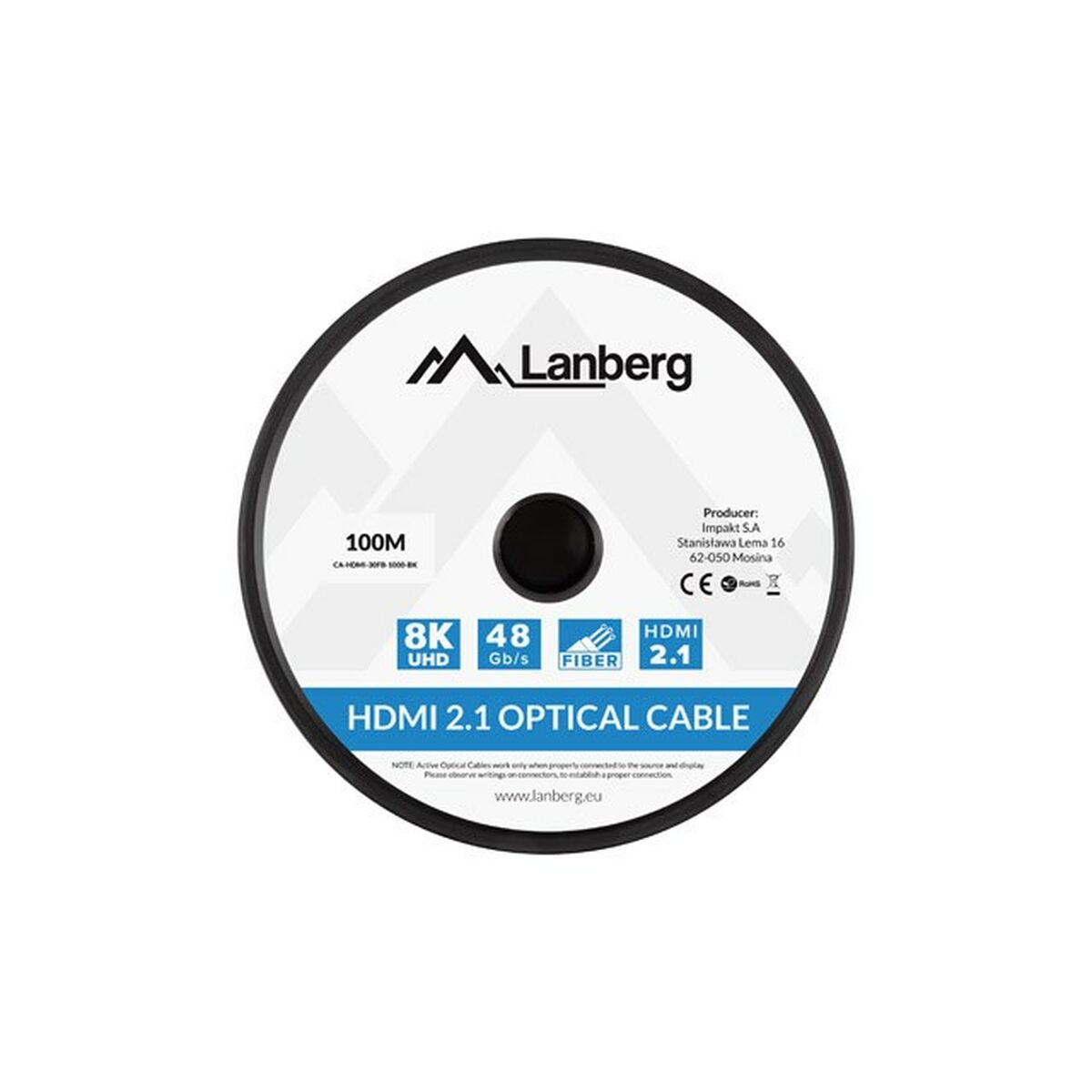 كابل HDMI Lanberg CA-HDMI-30FB-1000-BK أسود 100 م-2