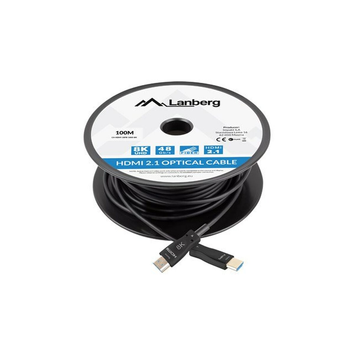 كابل HDMI Lanberg CA-HDMI-30FB-1000-BK أسود 100 م-5