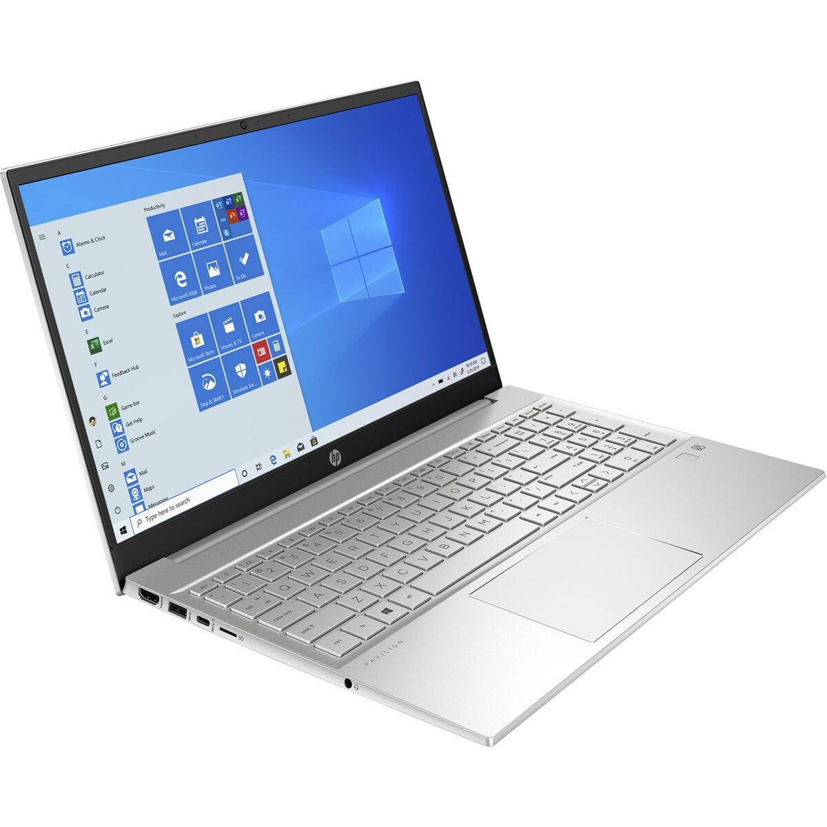 جهاز كمبيوتر محمول HP Pavilion 15-eh1318 nw 15. 6 Ryzen 7 5700U 16 GB RAM 512 GB SSD Qwerty UK-2