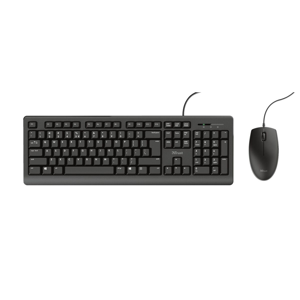 لوحة المفاتيح و Mouse Trust 23970 Black Qwerty US-5