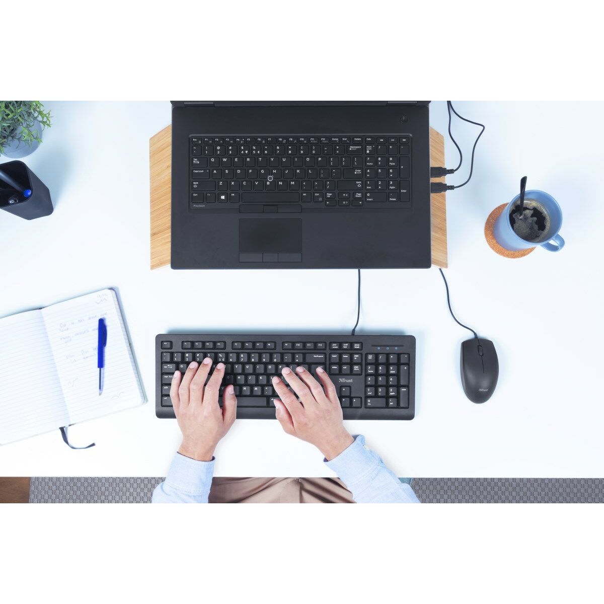 لوحة المفاتيح و Mouse Trust 23970 Black Qwerty US-8