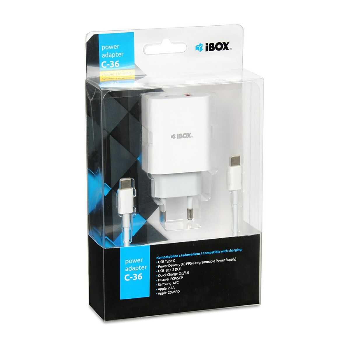 Network charger Ibox ILUC36W White 20 W-4