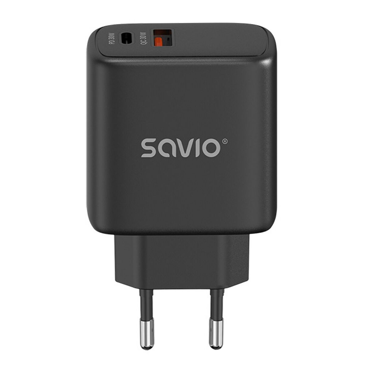 Мережевий зарядний пристрій Savio LA-06/B Чорний 30 W
