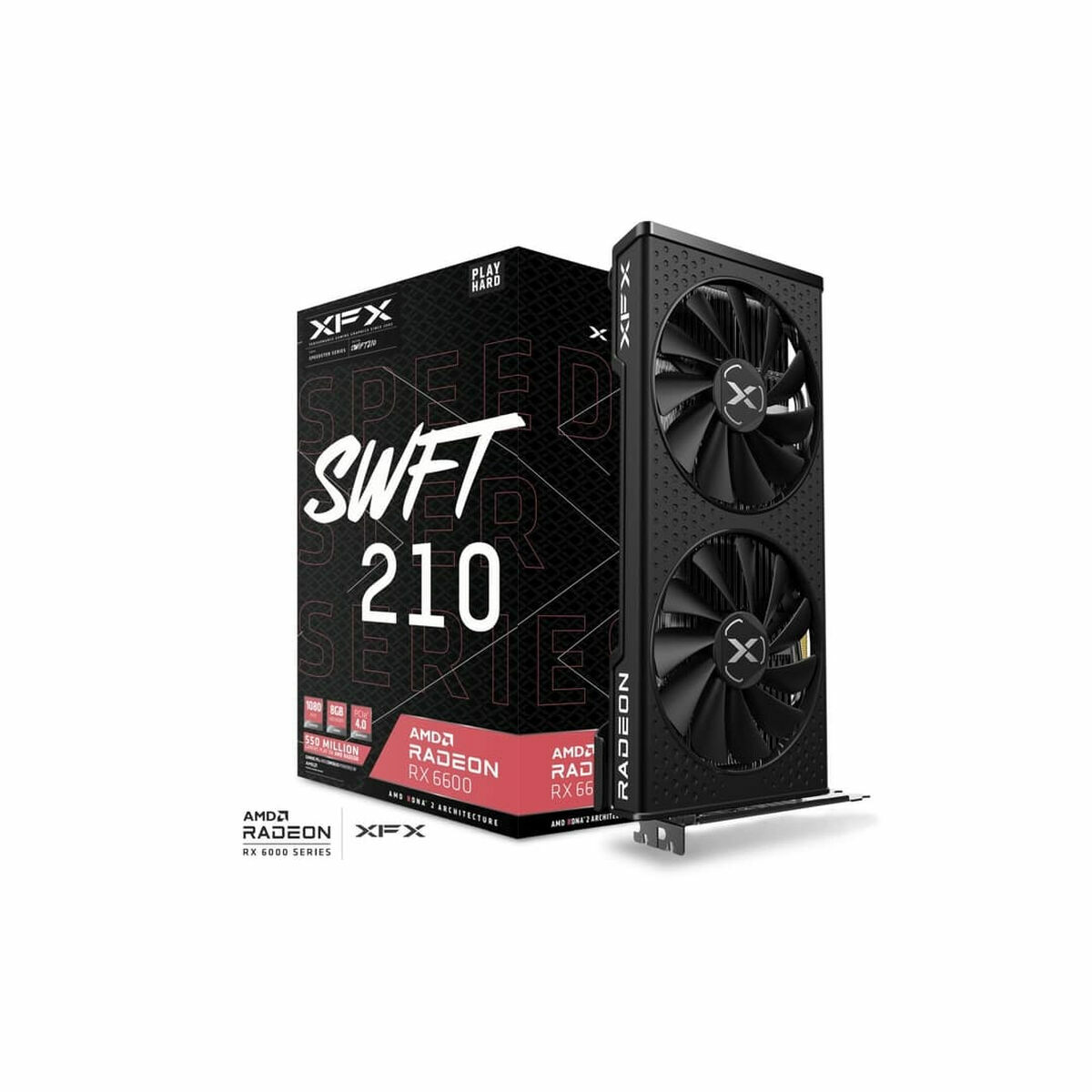 Графическая карта XFX RX-66XL8LFDQ AMD AMD Radeon RX 6600 GDDR6-2