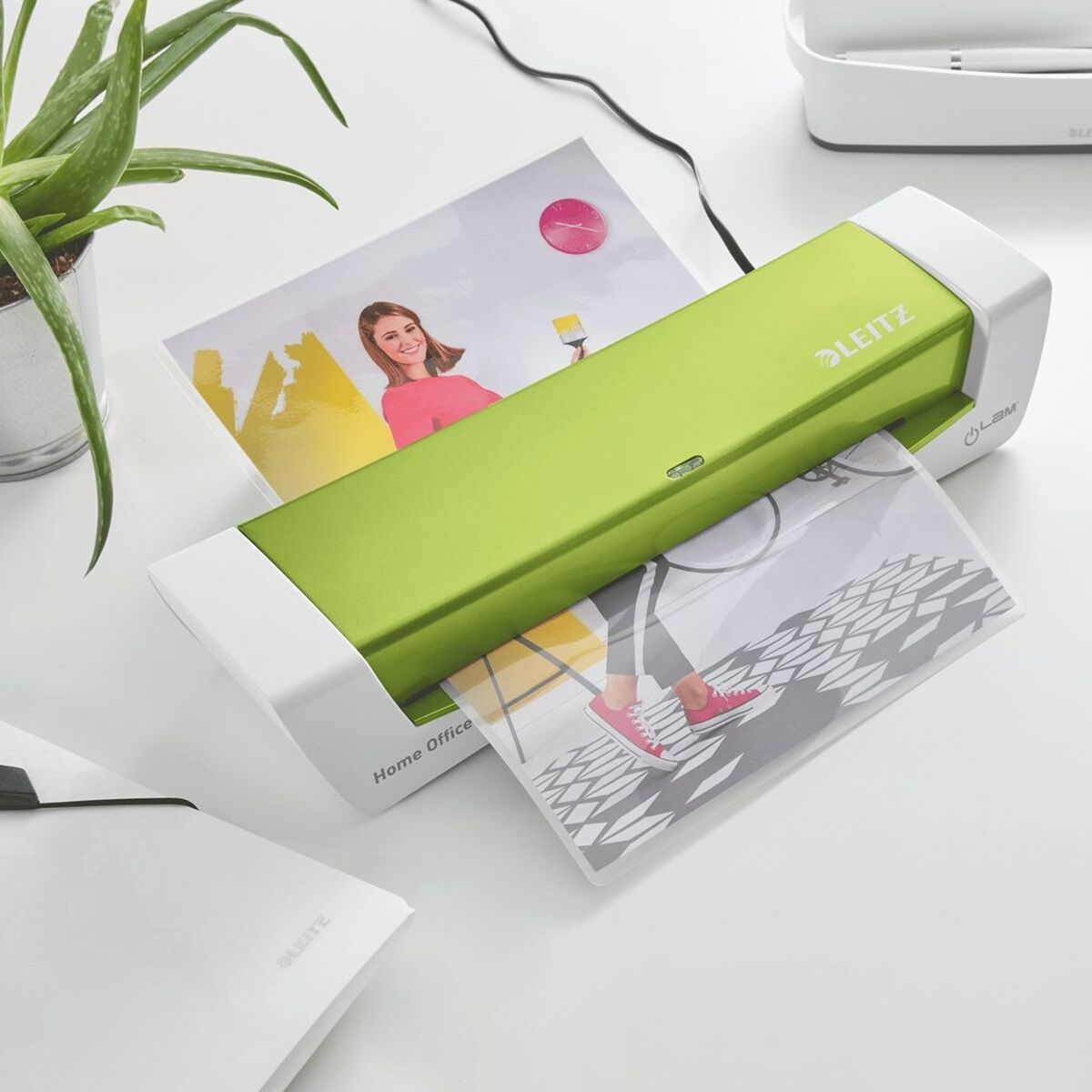 Ламинатор Leitz iLAM Home Office A4 Белый Зеленый-2
