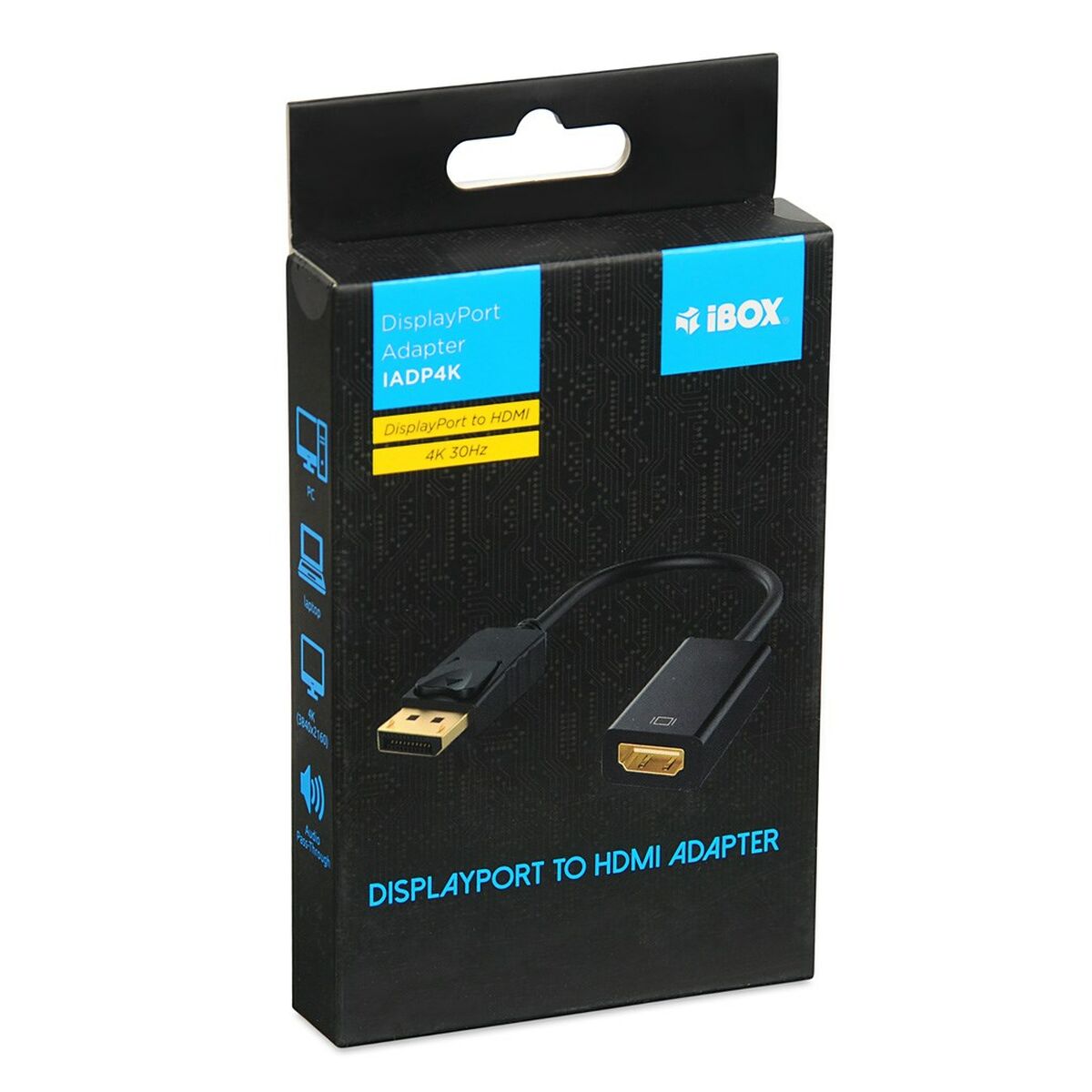 محول DisplayPort على HDMI Ibox IADP4K أسود-4