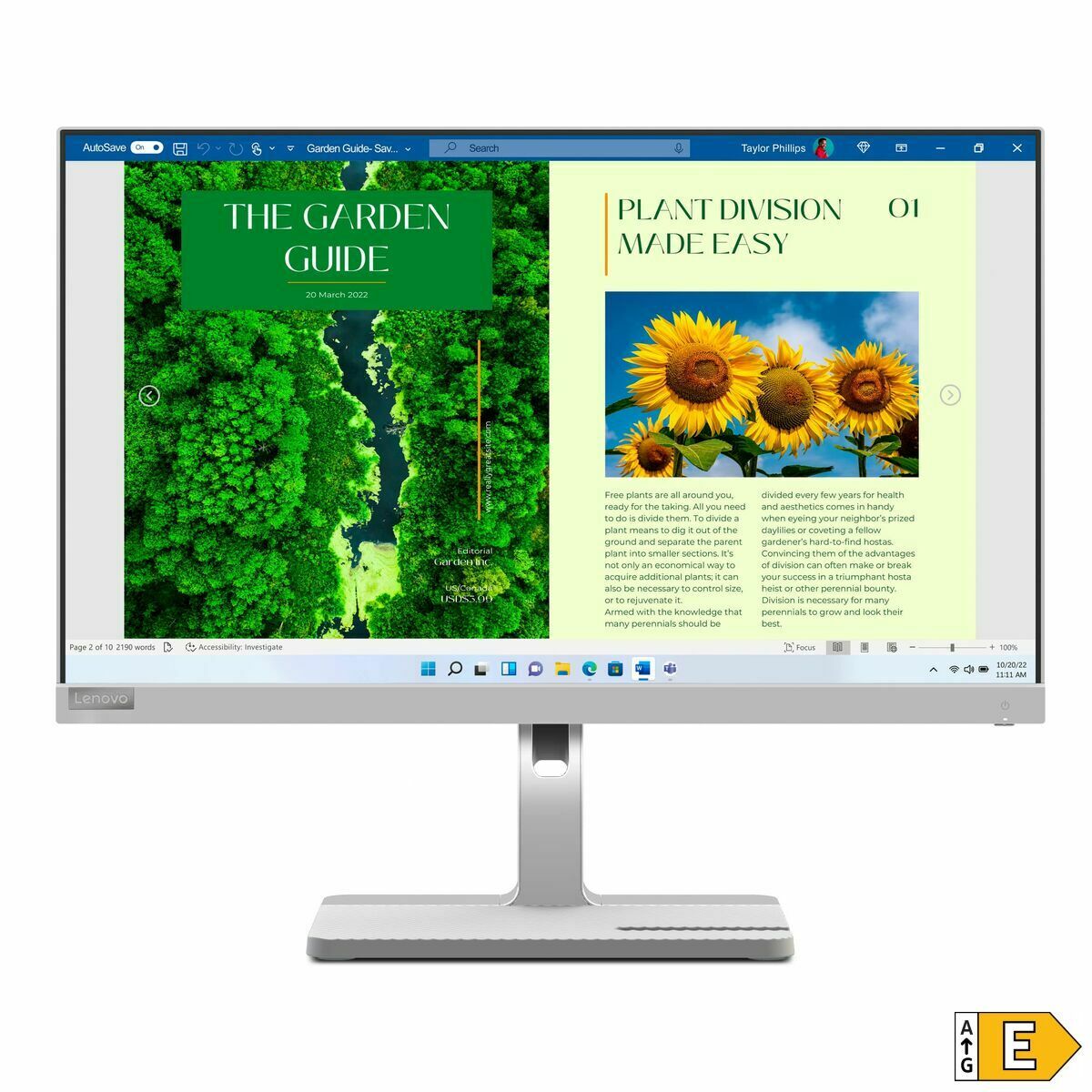 Monitor Lenovo L24m-40 23,8 LCD 50-60 Hz-2