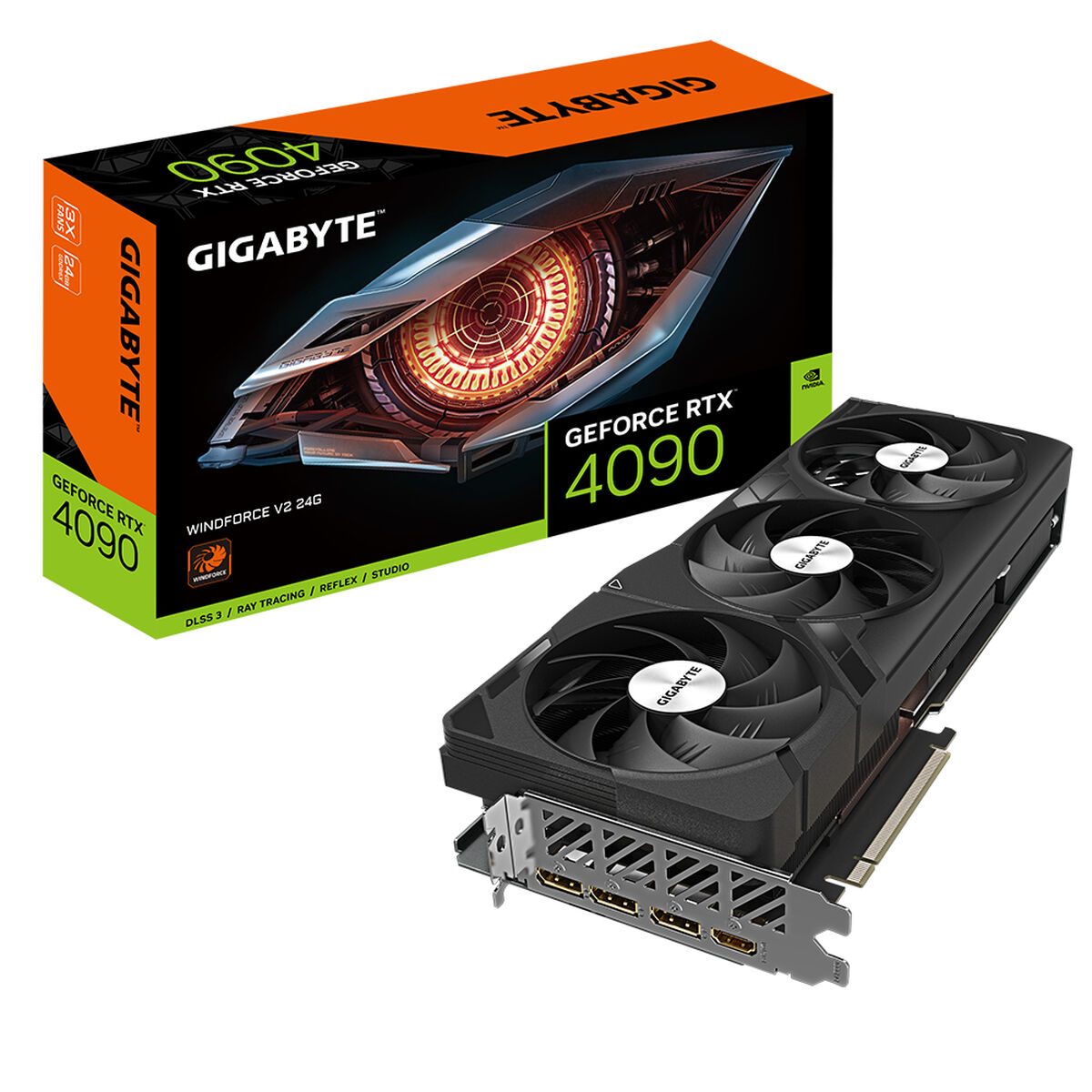 Графическая карта Gigabyte GV-N4090WF3V2-24GD NVIDIA GeForce RTX 4090 GDDR6X-2