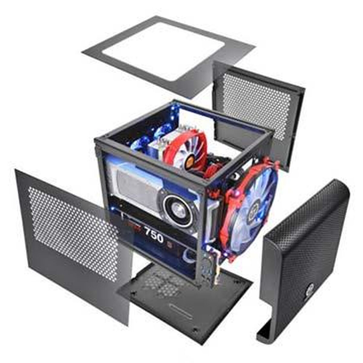 Блок полубашня ATX Galileo THERMALTAKE Core V1 Чёрный-7