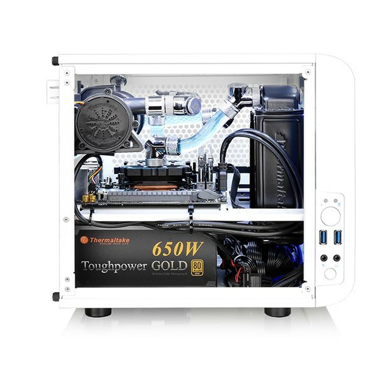 Блок полубашня Mini ITX THERMALTAKE Core V1 Snow Edition Белый-2