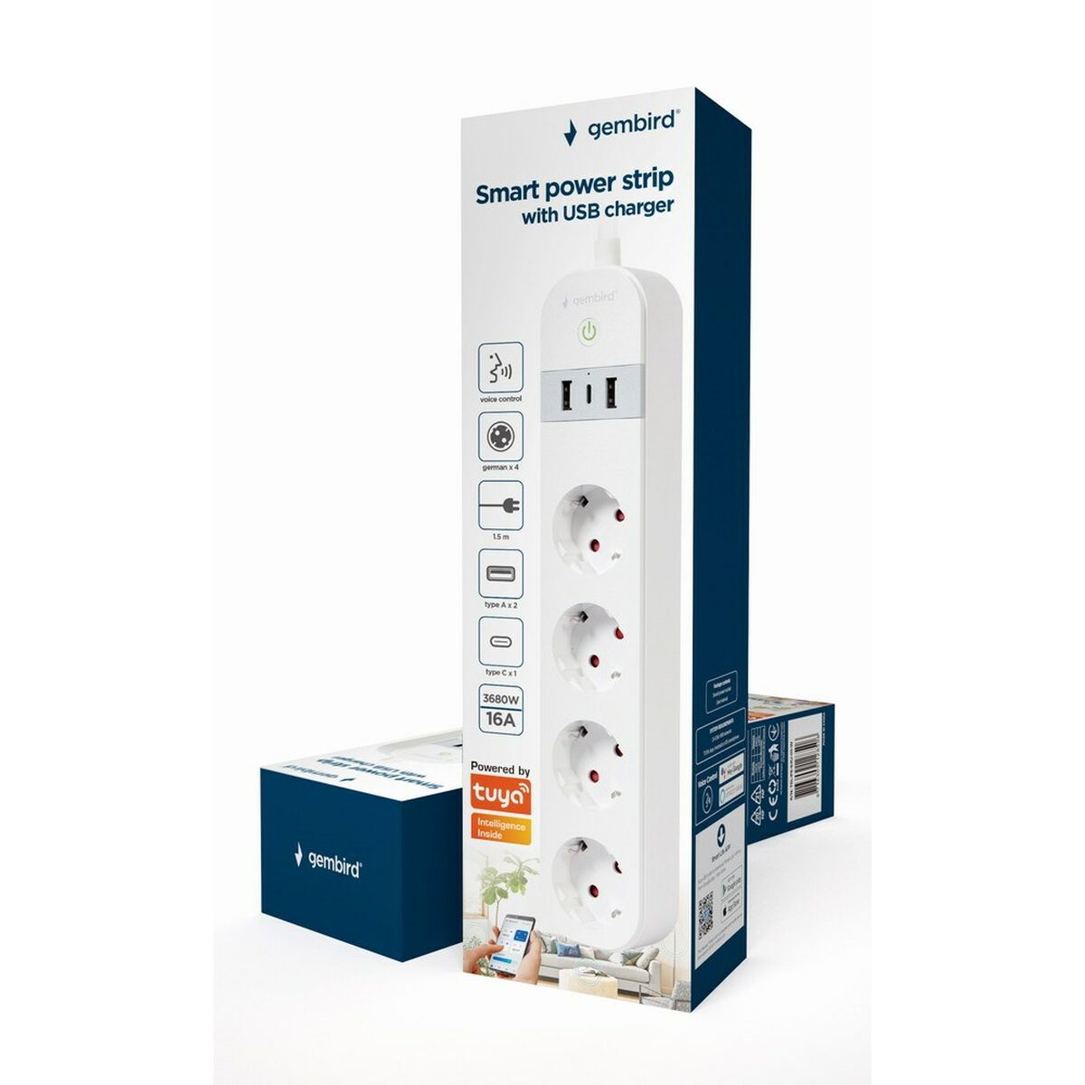 Свинец GEMBIRD TSL-PS-S4U-01-W (1,5 m)-6