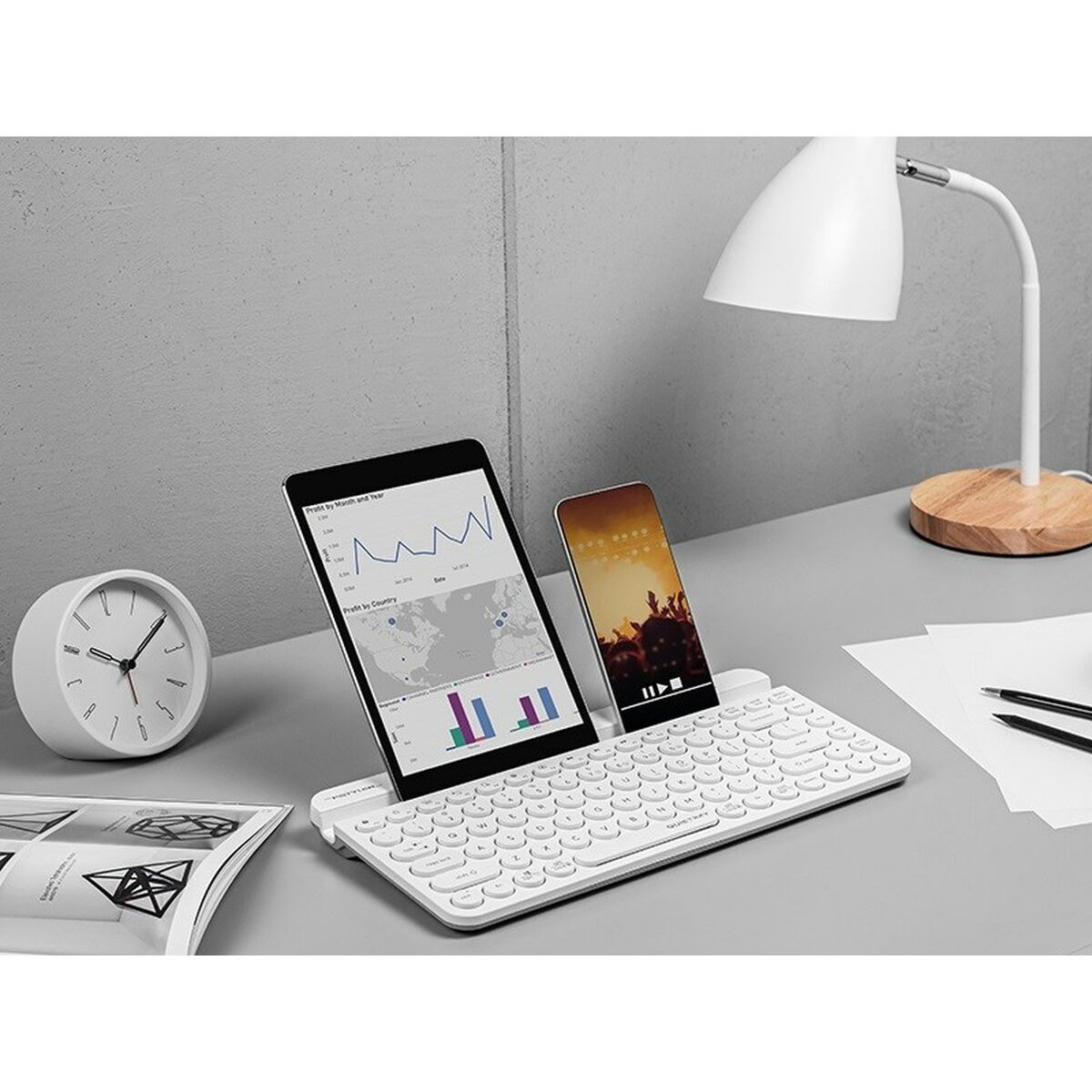 Клавиатура A4 Tech A4TKLA47187 QWERTY Белый-2