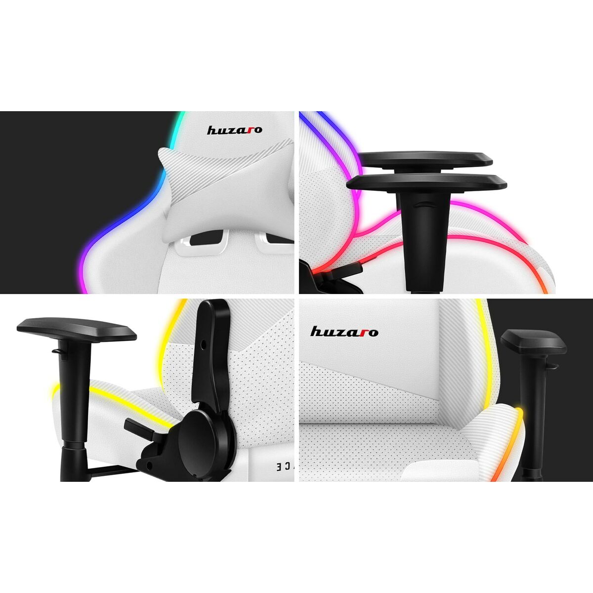 Стул Gaming Huzaro Force 6.2 RGB Белый-8