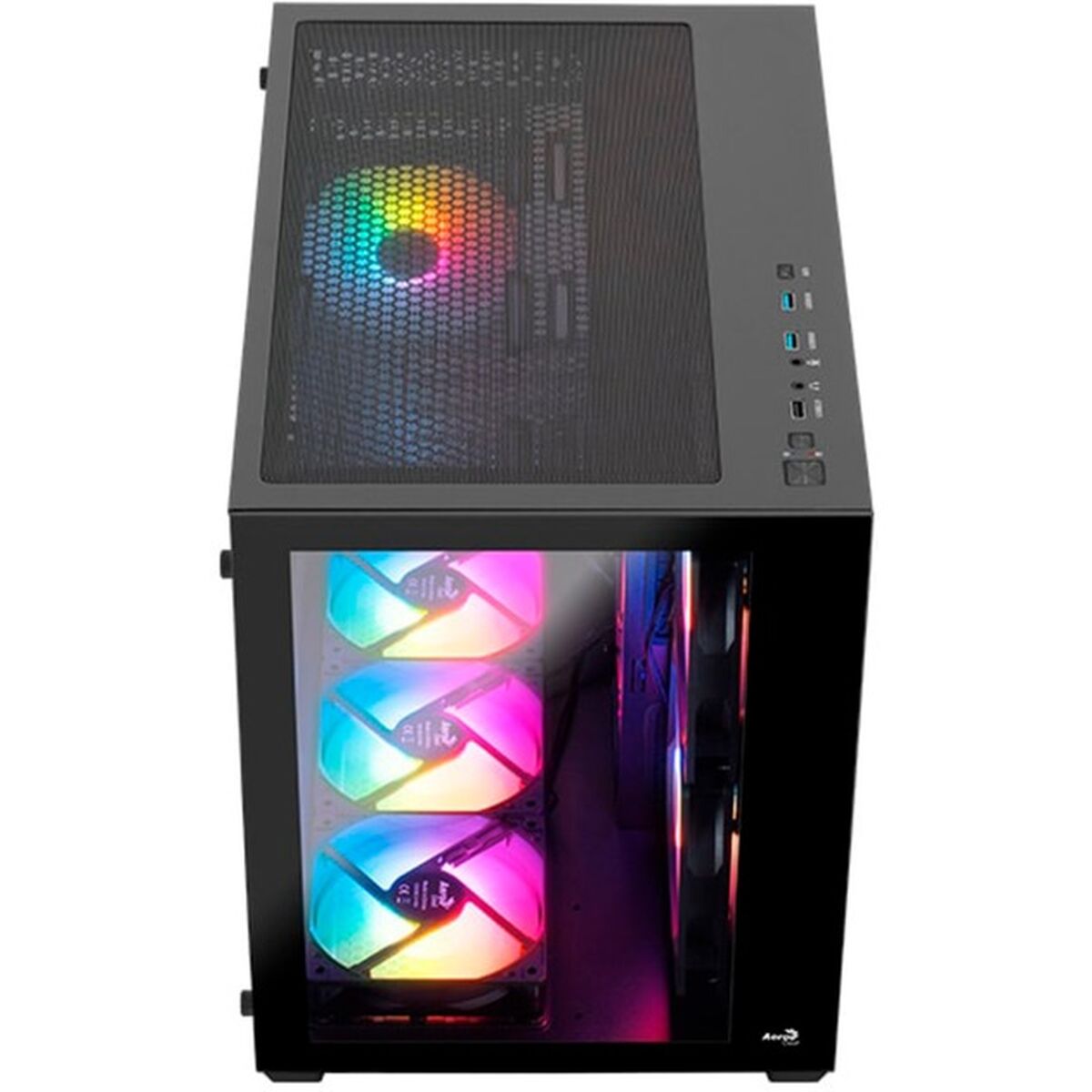 Блок полубашня ATX Galileo Aerocool AEROPGSDRYFTMINI-BK Чёрный Разноцветный-3