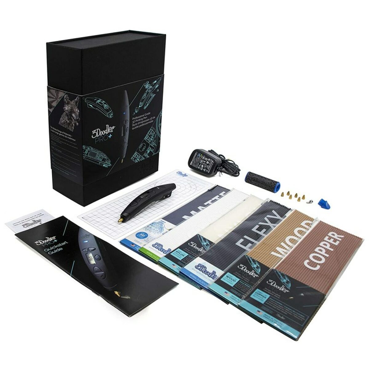 Ручка 3D печати 3Doodler 3DP2-BK-ALL-4