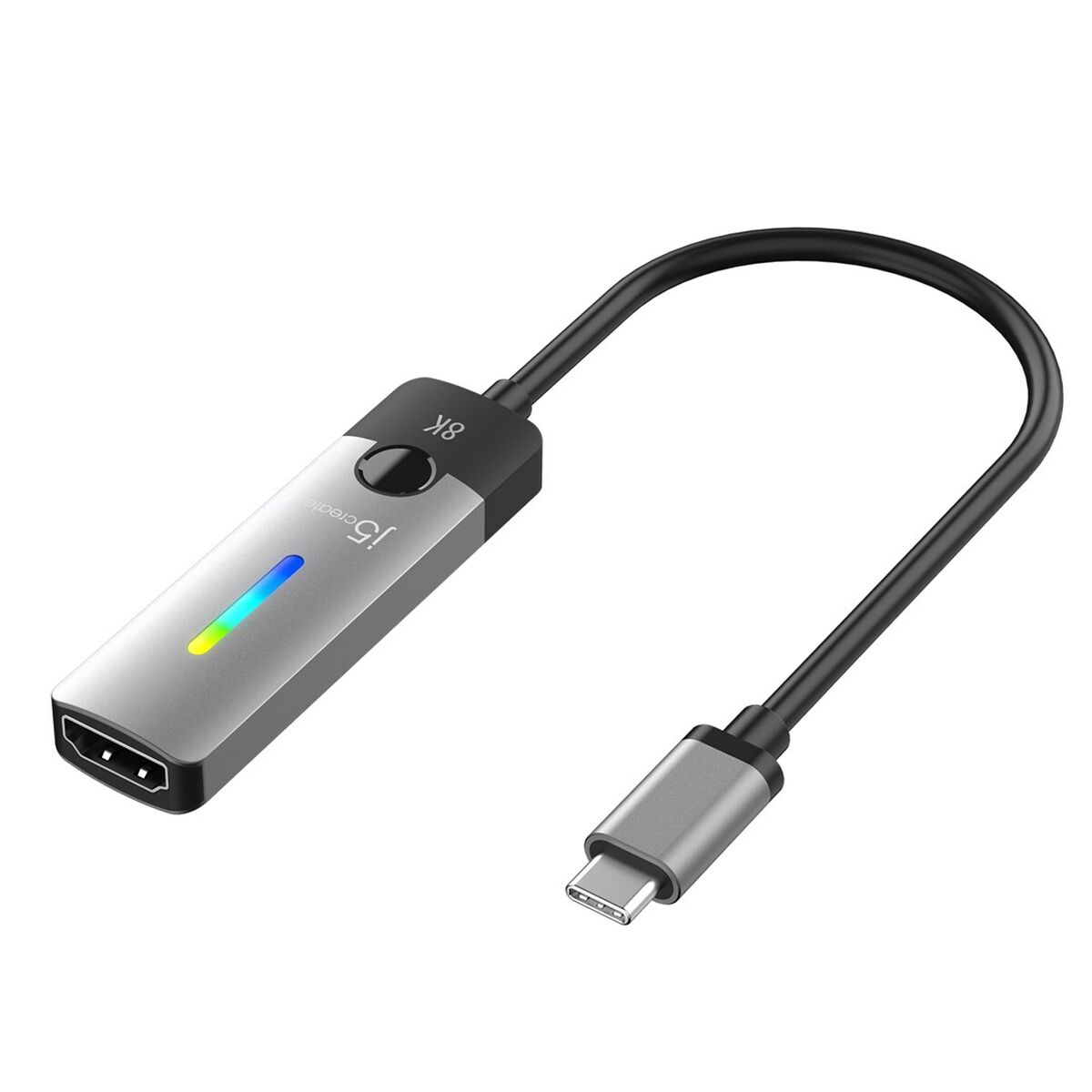 USB-C Adaptörü - HDMI j5create JCA157-N Siyah Gri 10 cm