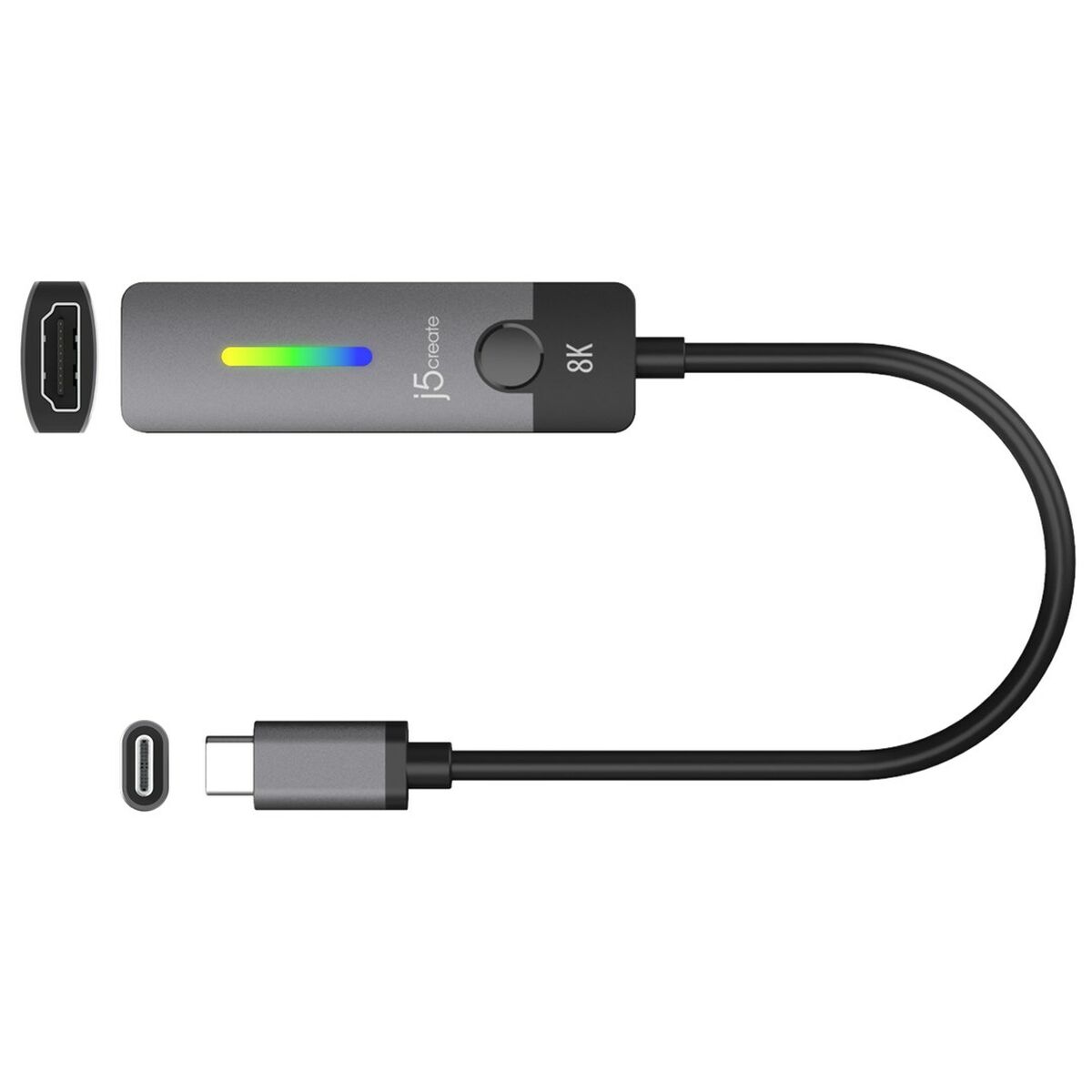 Адаптер USB-C—HDMI j5create JCA157-N Чёрный Серый 10 cm-2