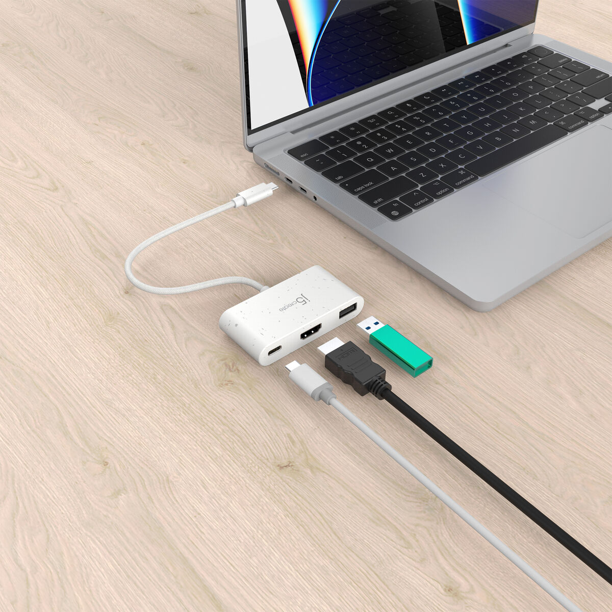 USB-разветвитель j5create JCA379EW-N Белый-4