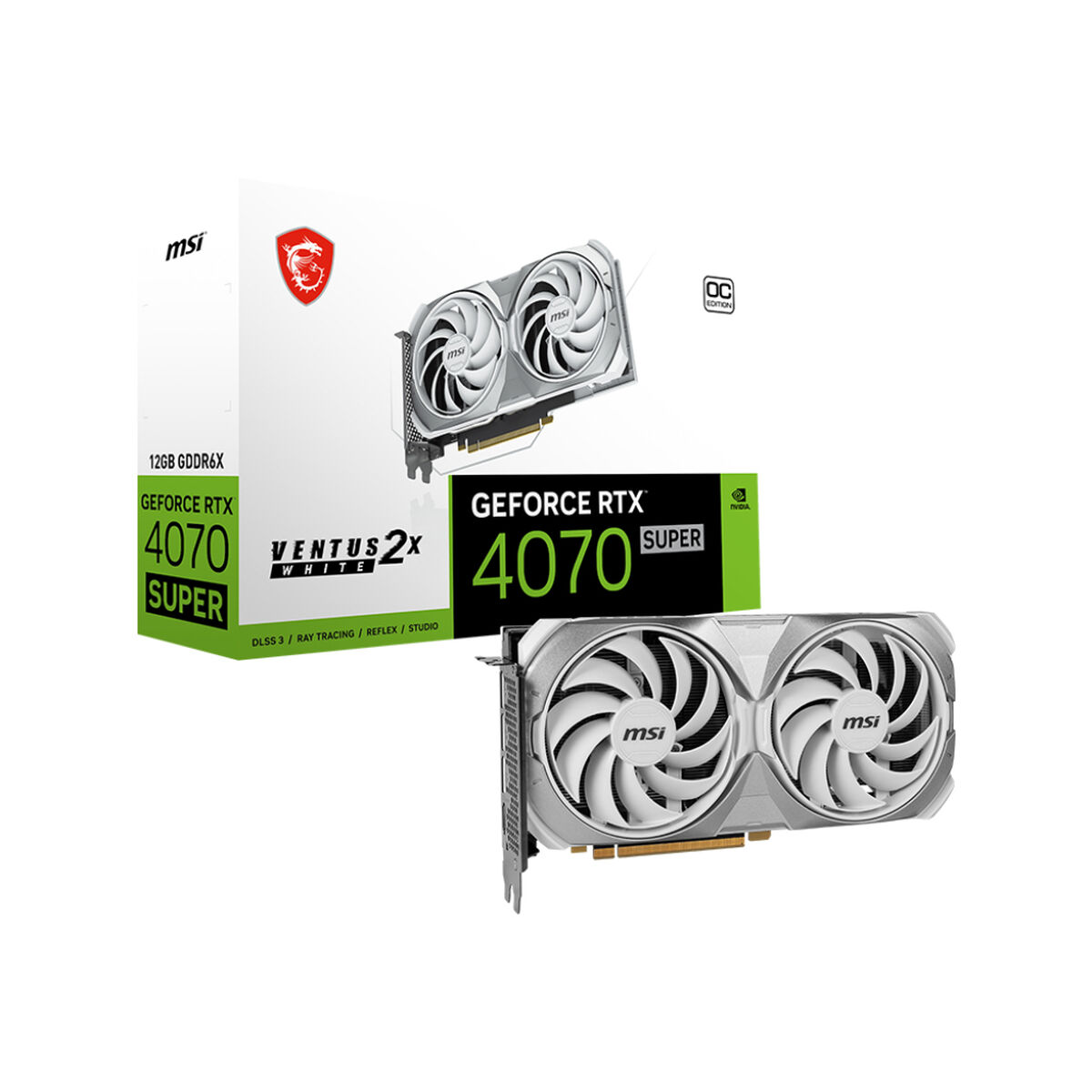 Графическая карта MSI VENTUS 2X RTX 4070 SUPER 12 GB GDDR6X-2