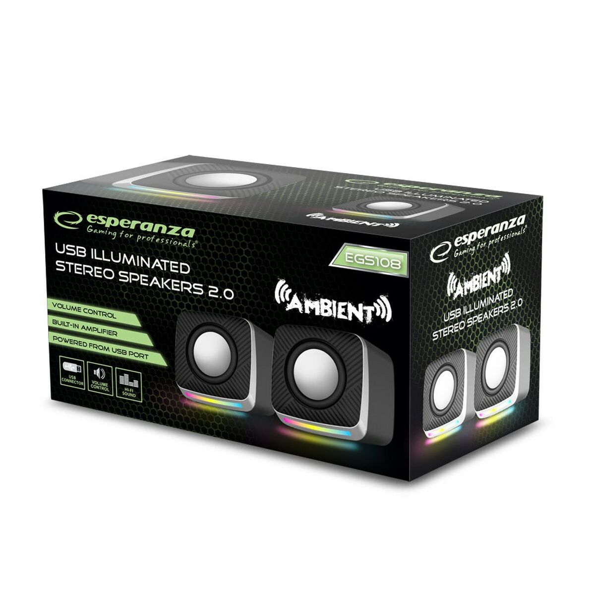 Динамики для ПК Esperanza EGS108 Чёрный 6 W-2