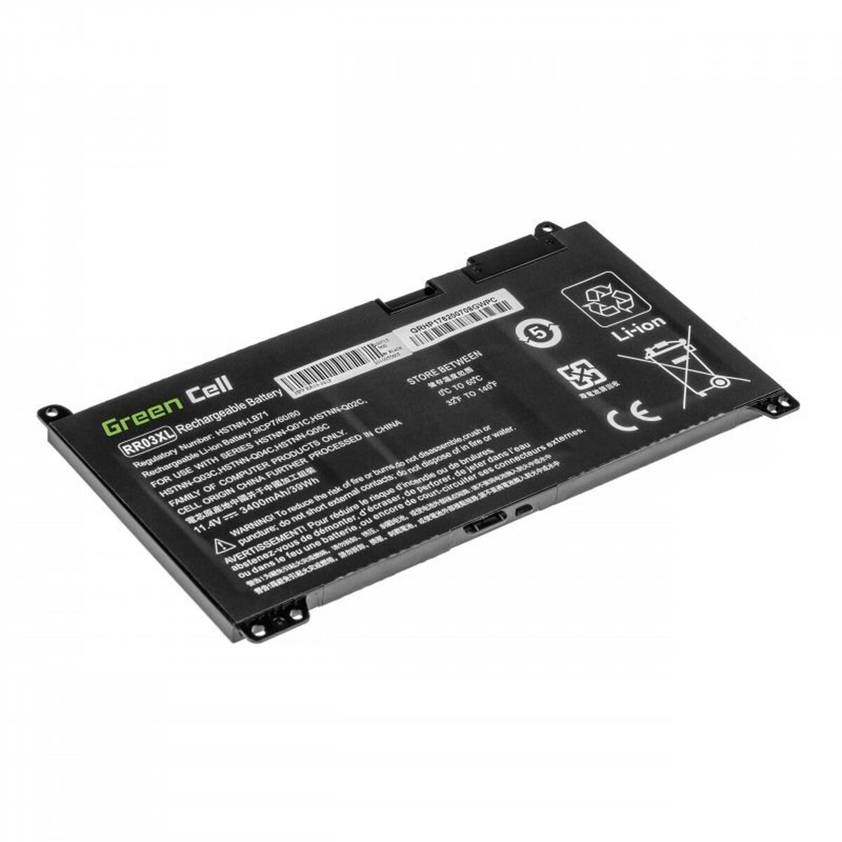 Батарея для ноутбука Green Cell HP183 Чёрный 3400 mAh-5
