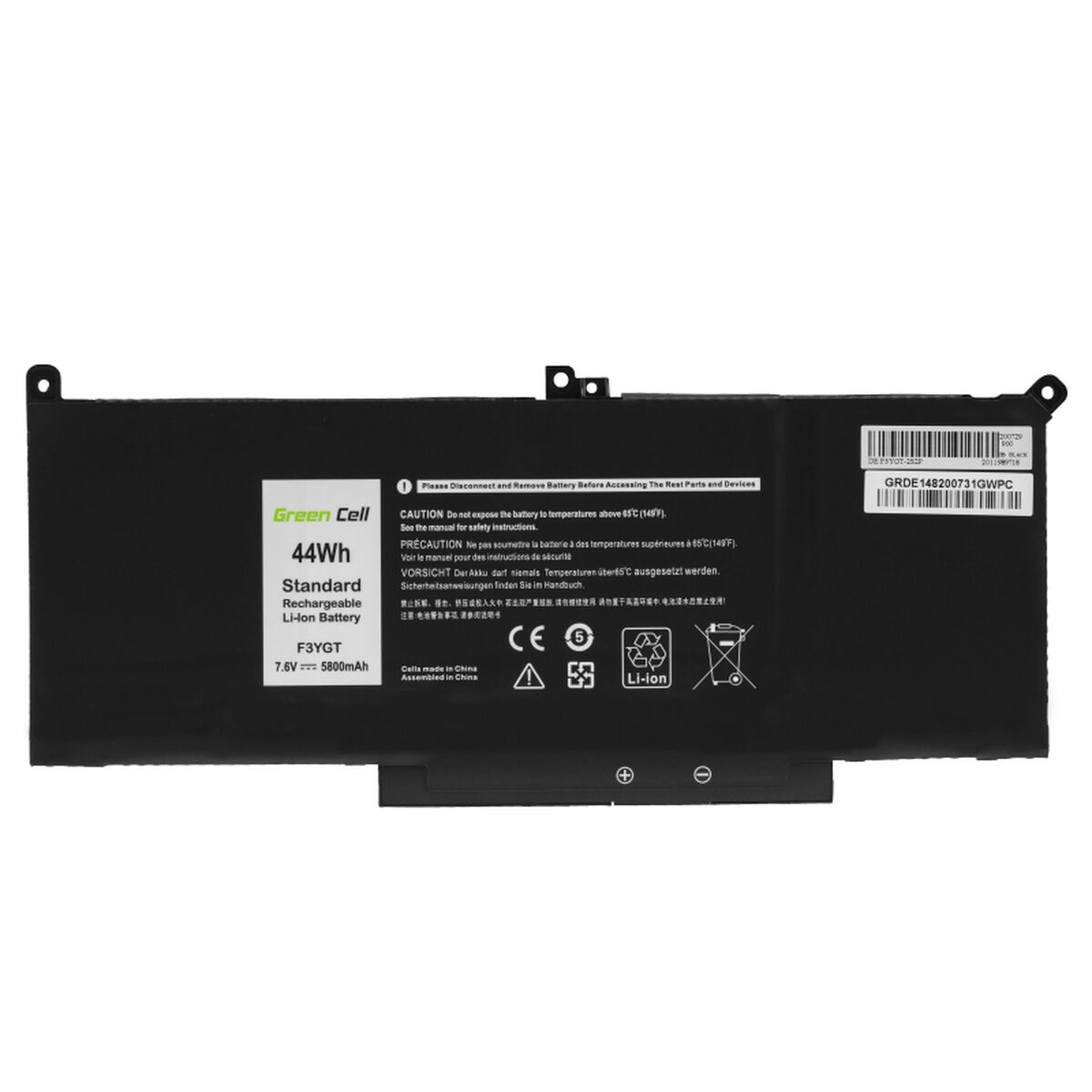Батарея для ноутбука Green Cell DE148 Чёрный 5800 mAh-3