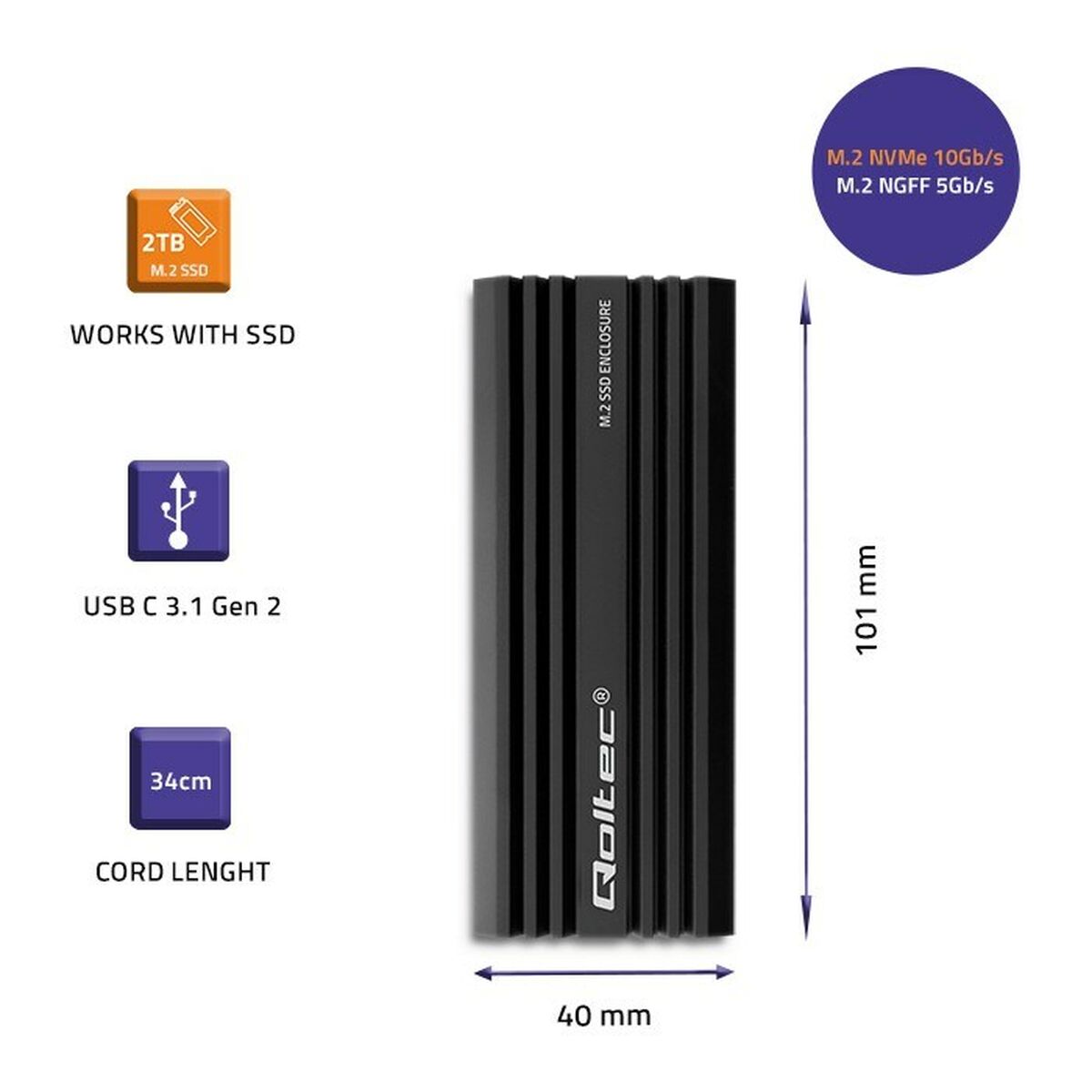 Qoltec 52270黑色硬盘外壳-4
