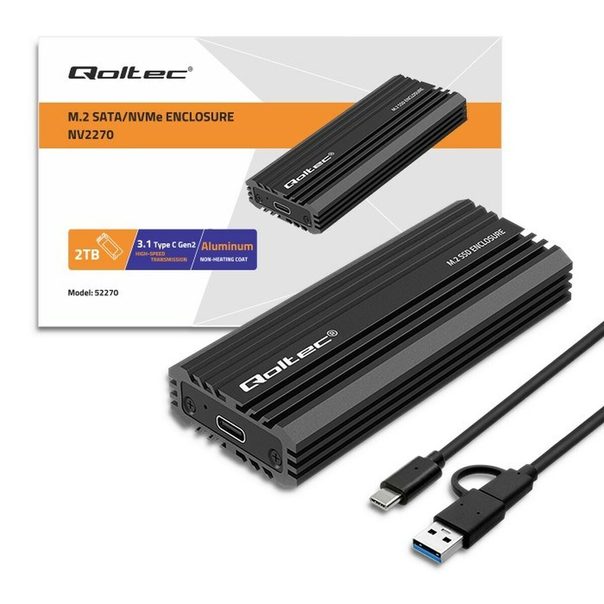 Qoltec 52270黑色硬盘外壳-7